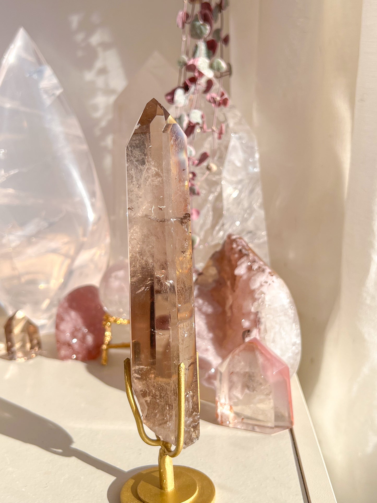 Golden rutile Smokey quartz