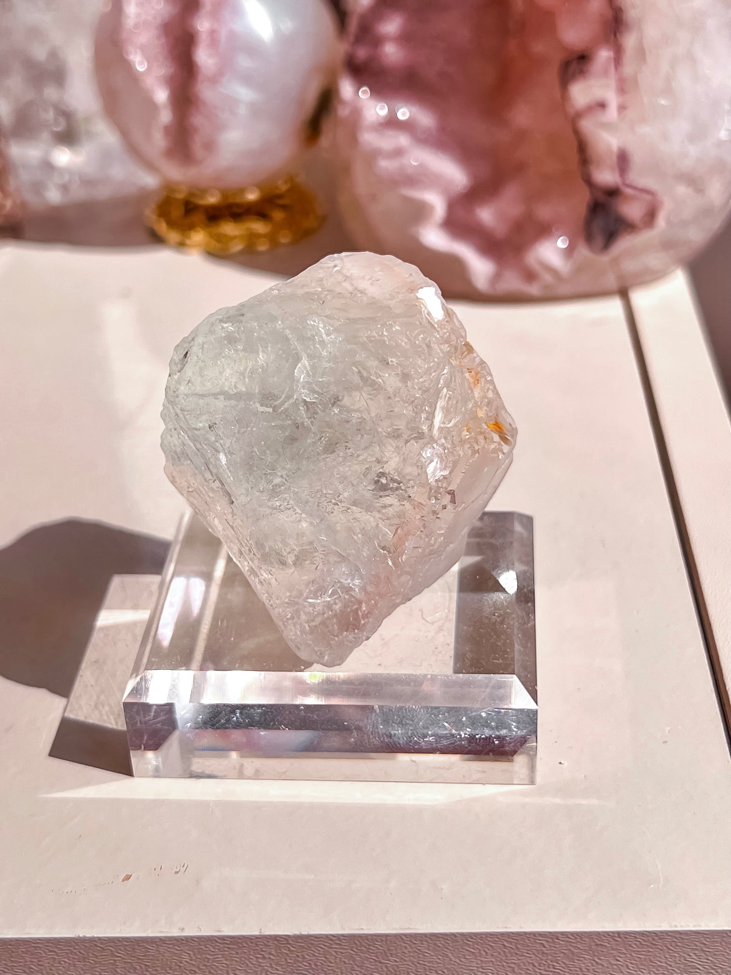 Rare bi coloured fluorite