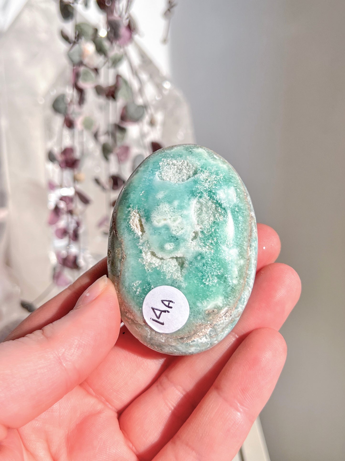 High Grade Blue Aragonite Palm