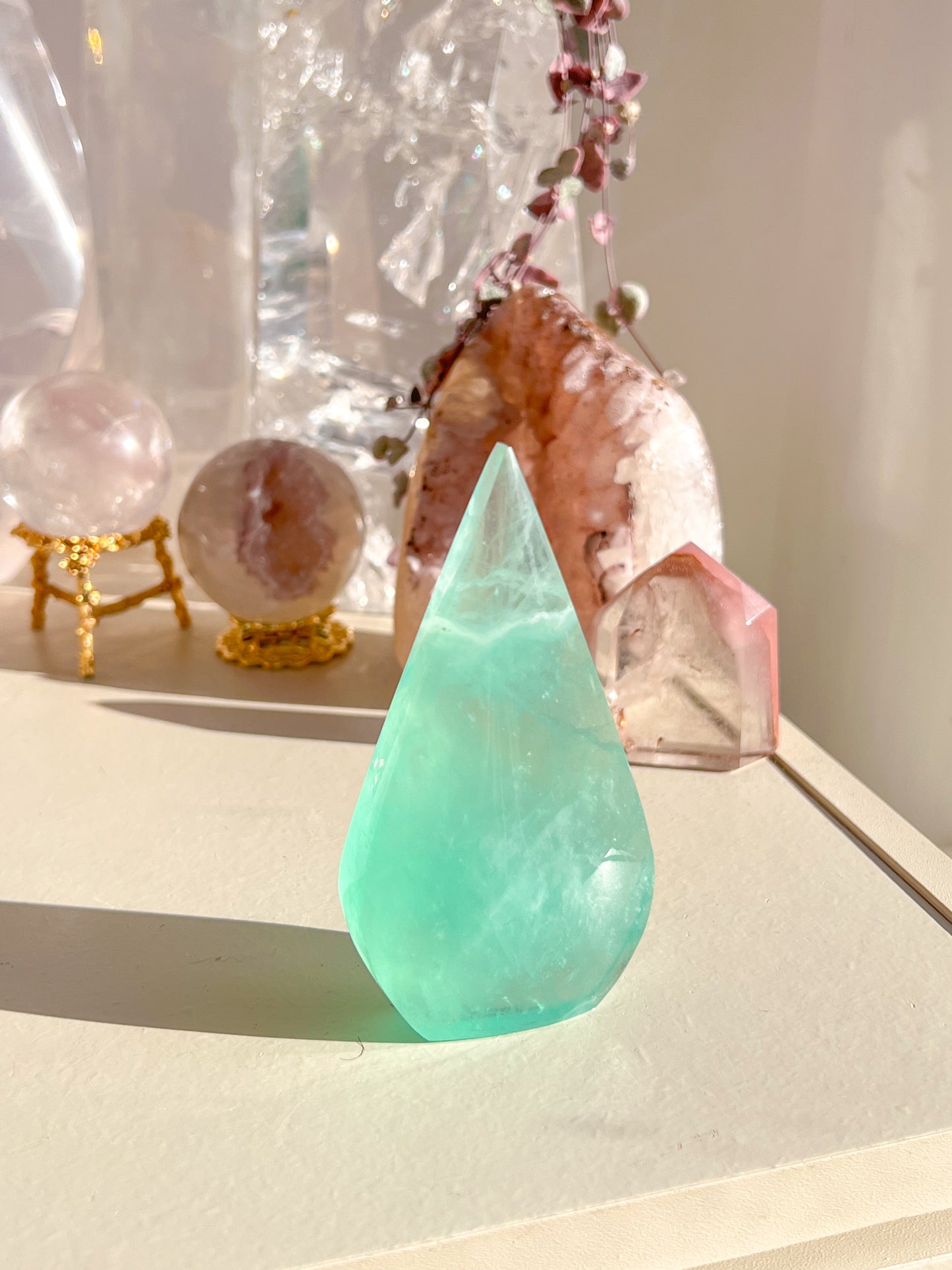 Green Fluorite flame