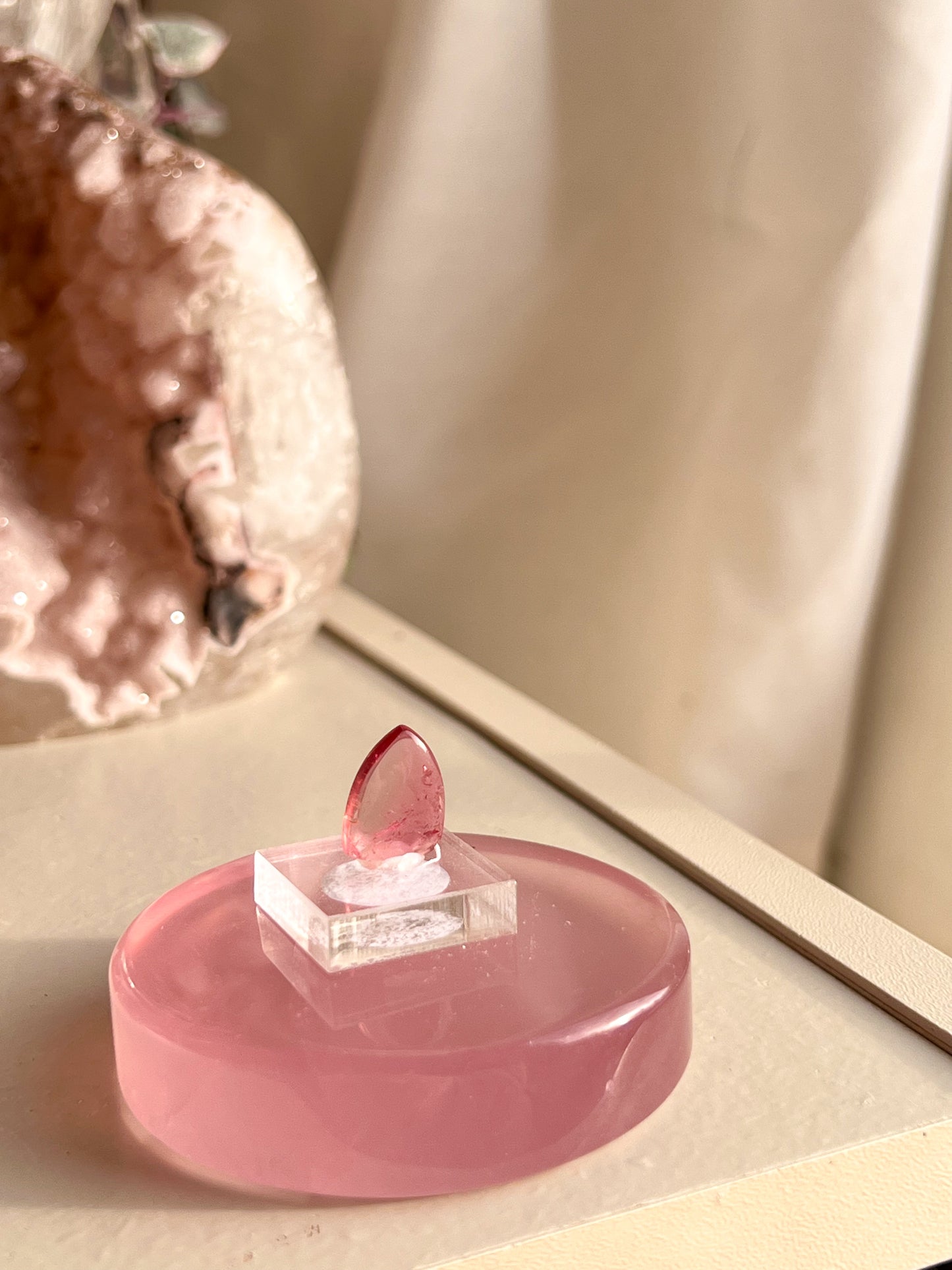 Pink tourmaline specimen