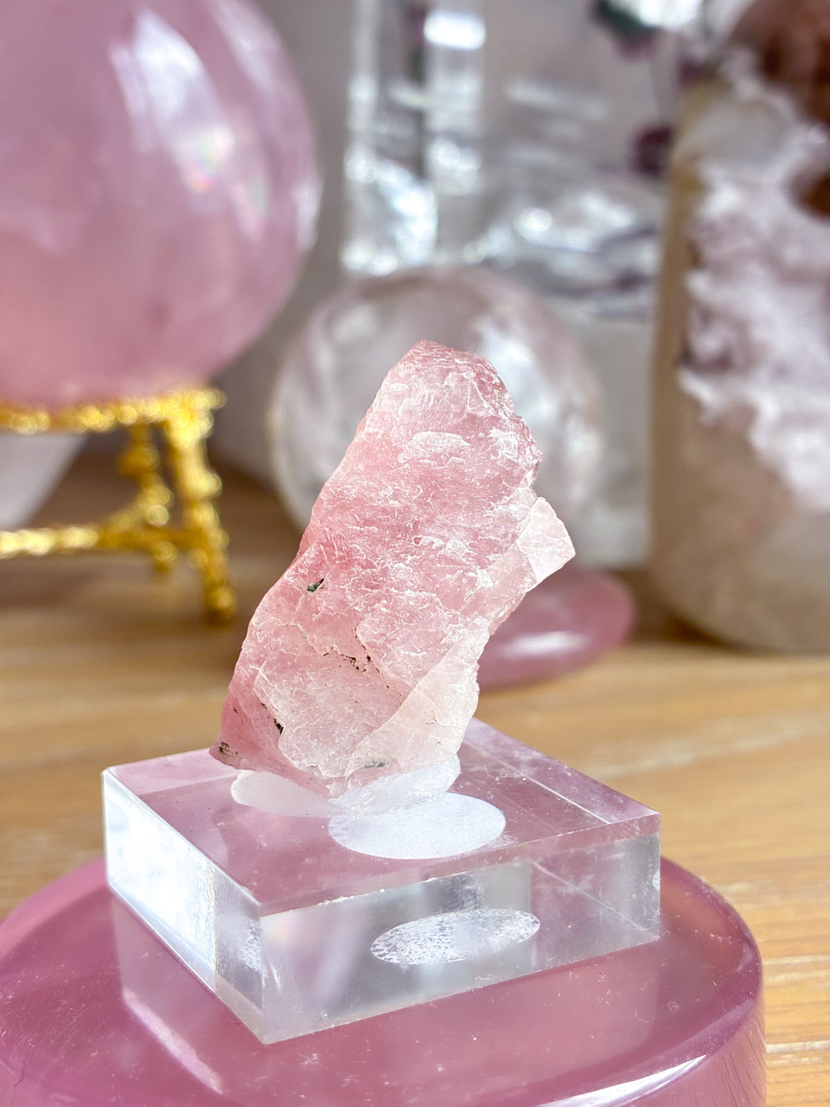 Swiss pink fluorite specimen