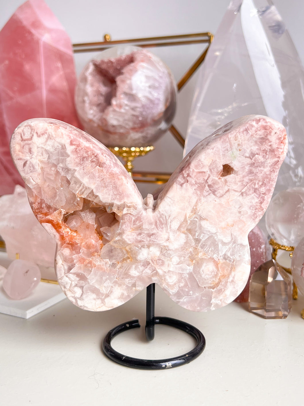 Pink Amethyst Butterfly