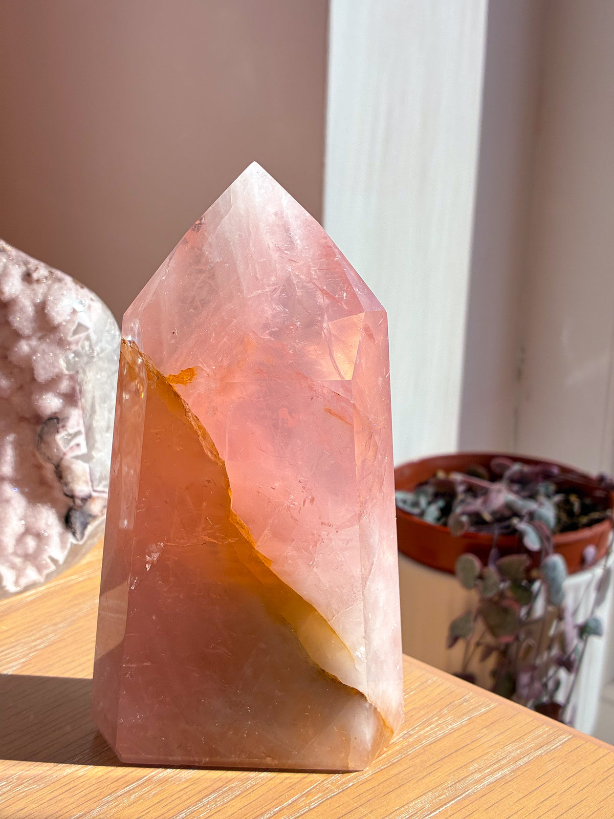 Brazlian Rose Quartz tower