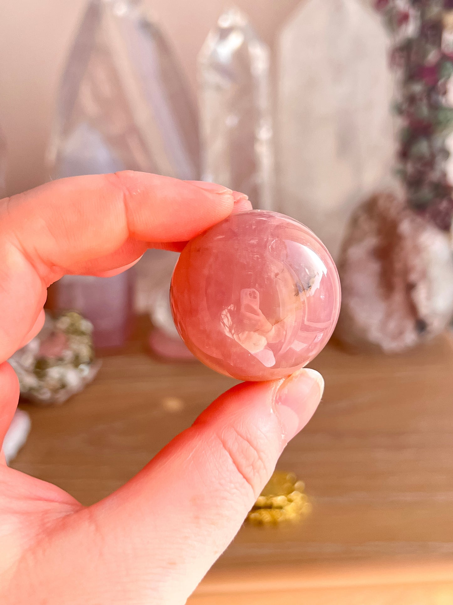 Lavender Rose Quartz sphere