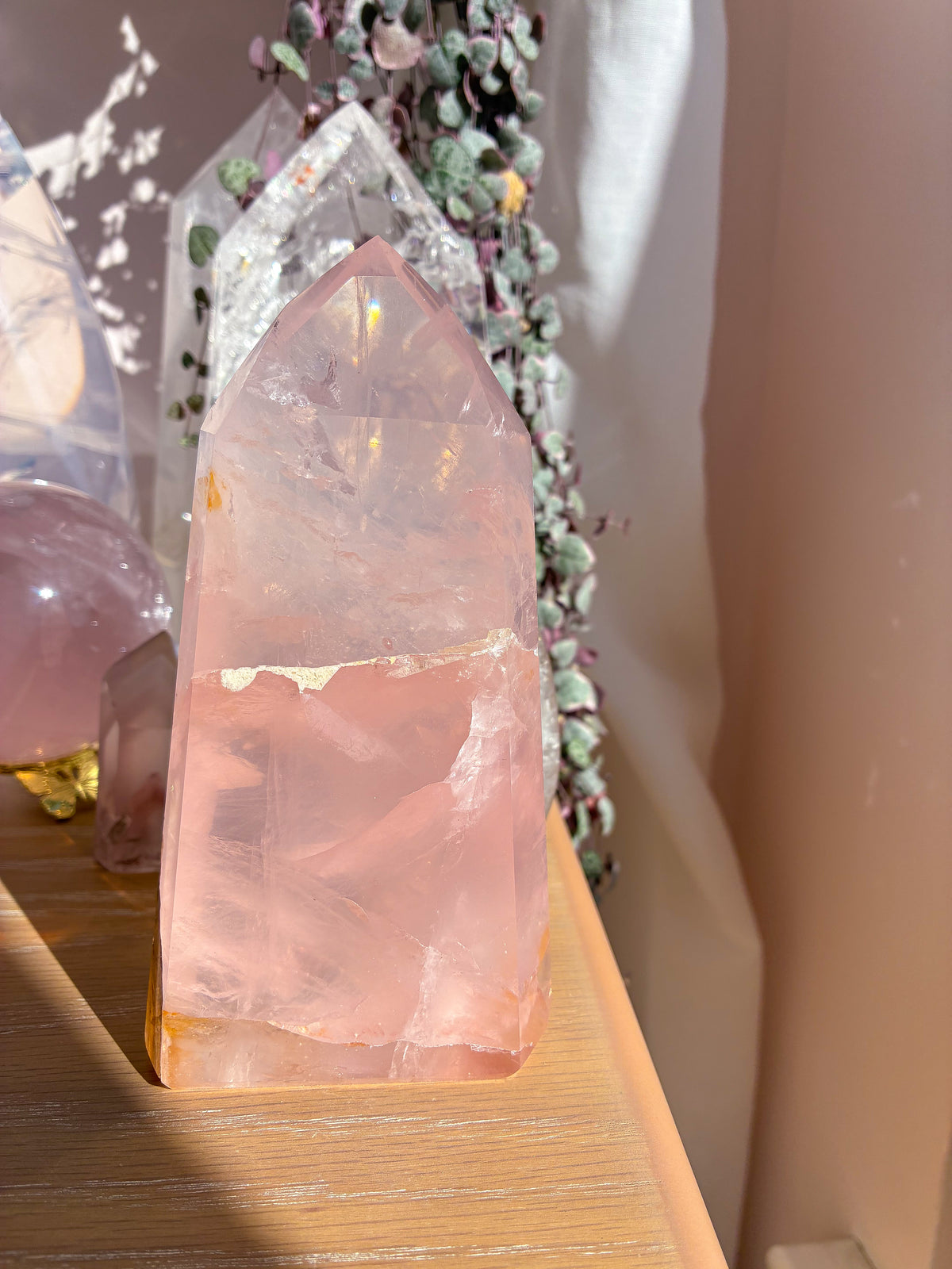 Brazlian Rose Quartz tower