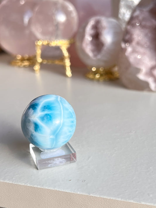 Large Larimar sphere