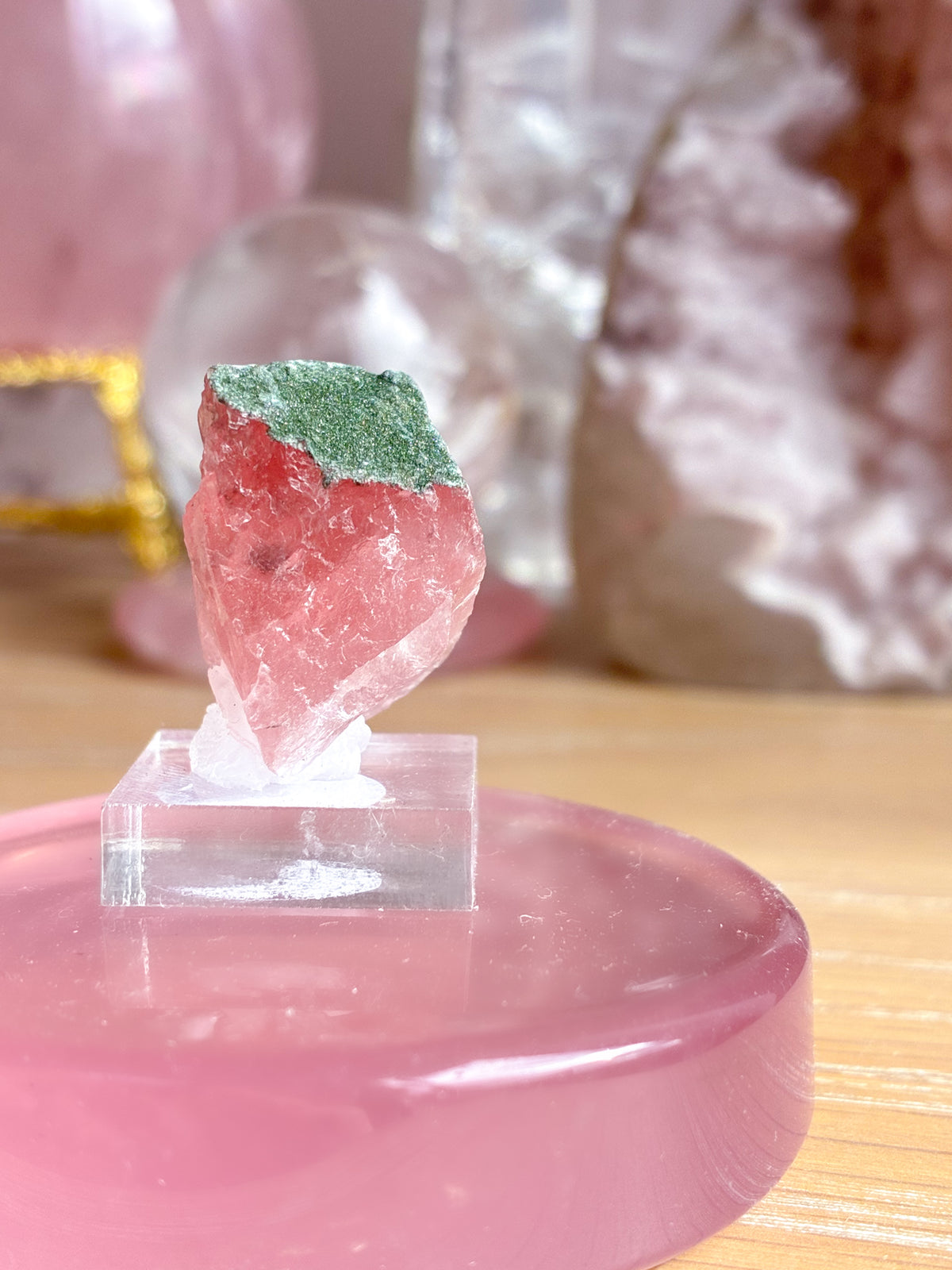 Swiss pink fluorite specimen