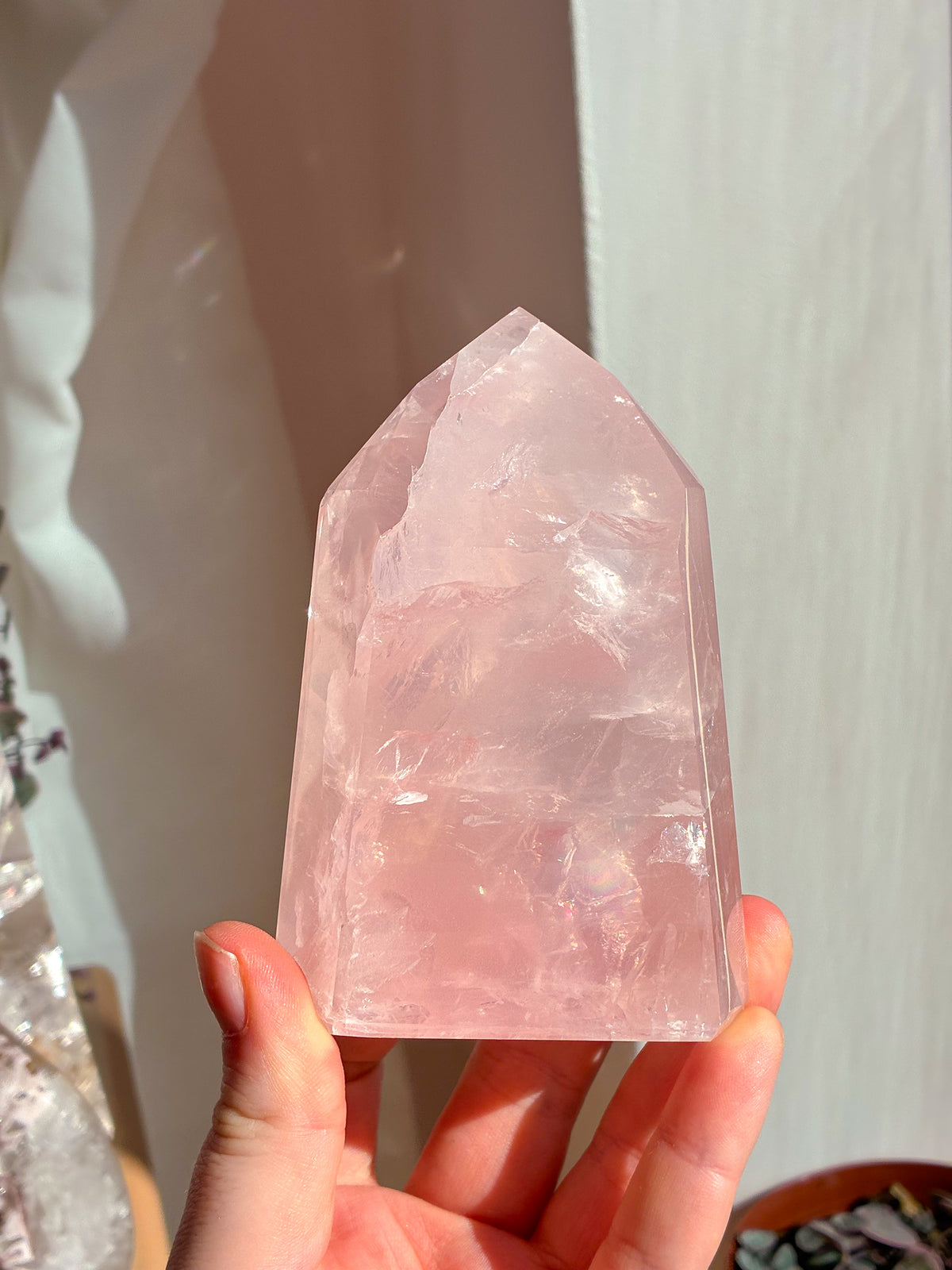 Brazlian Rose Quartz tower