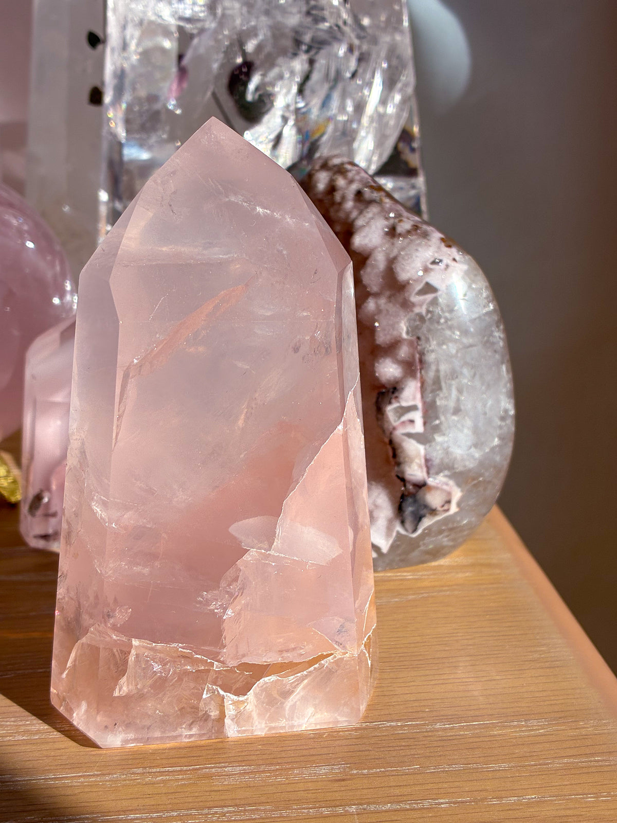 Brazlian Rose Quartz tower