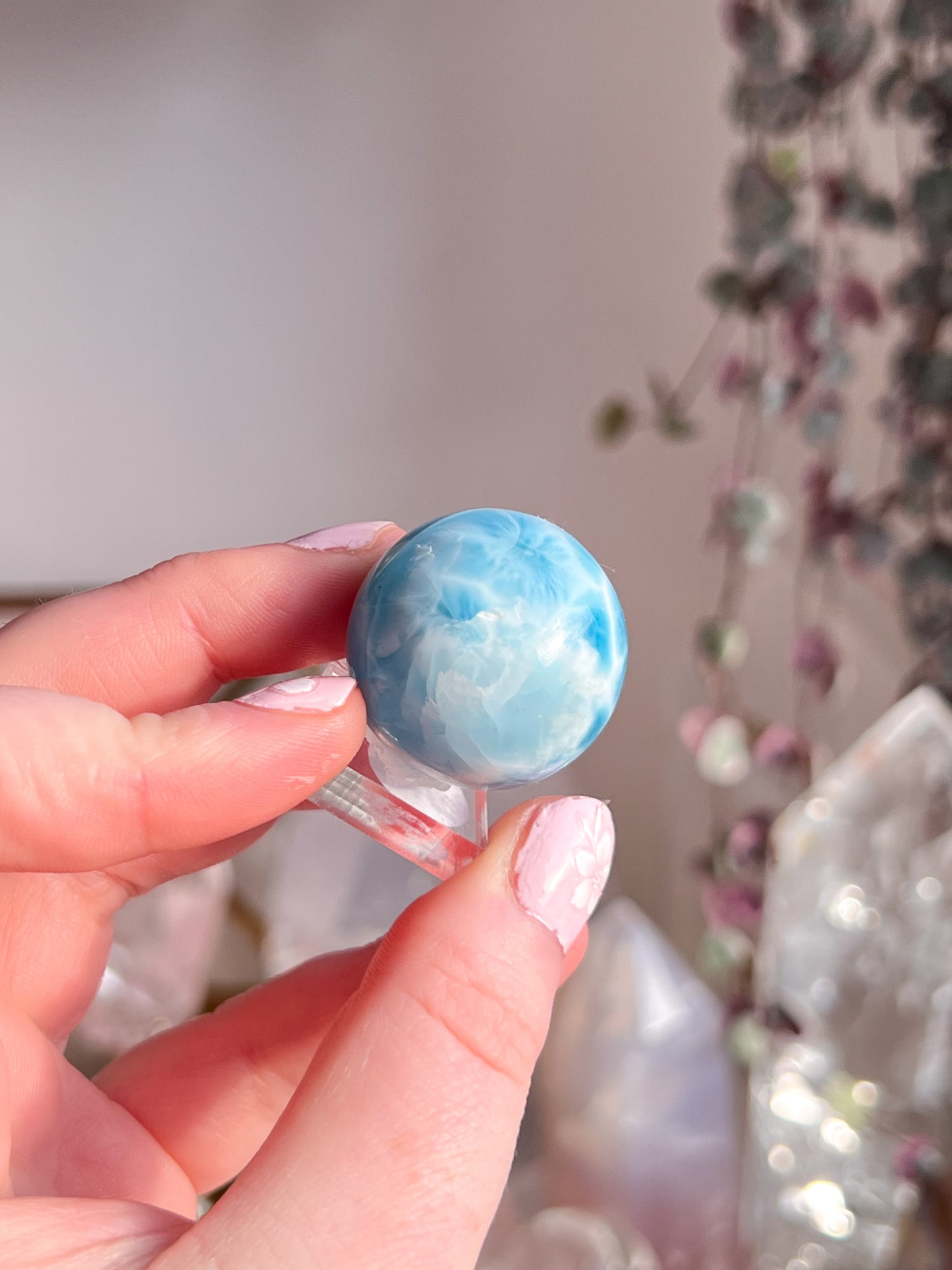 Large Larimar sphere