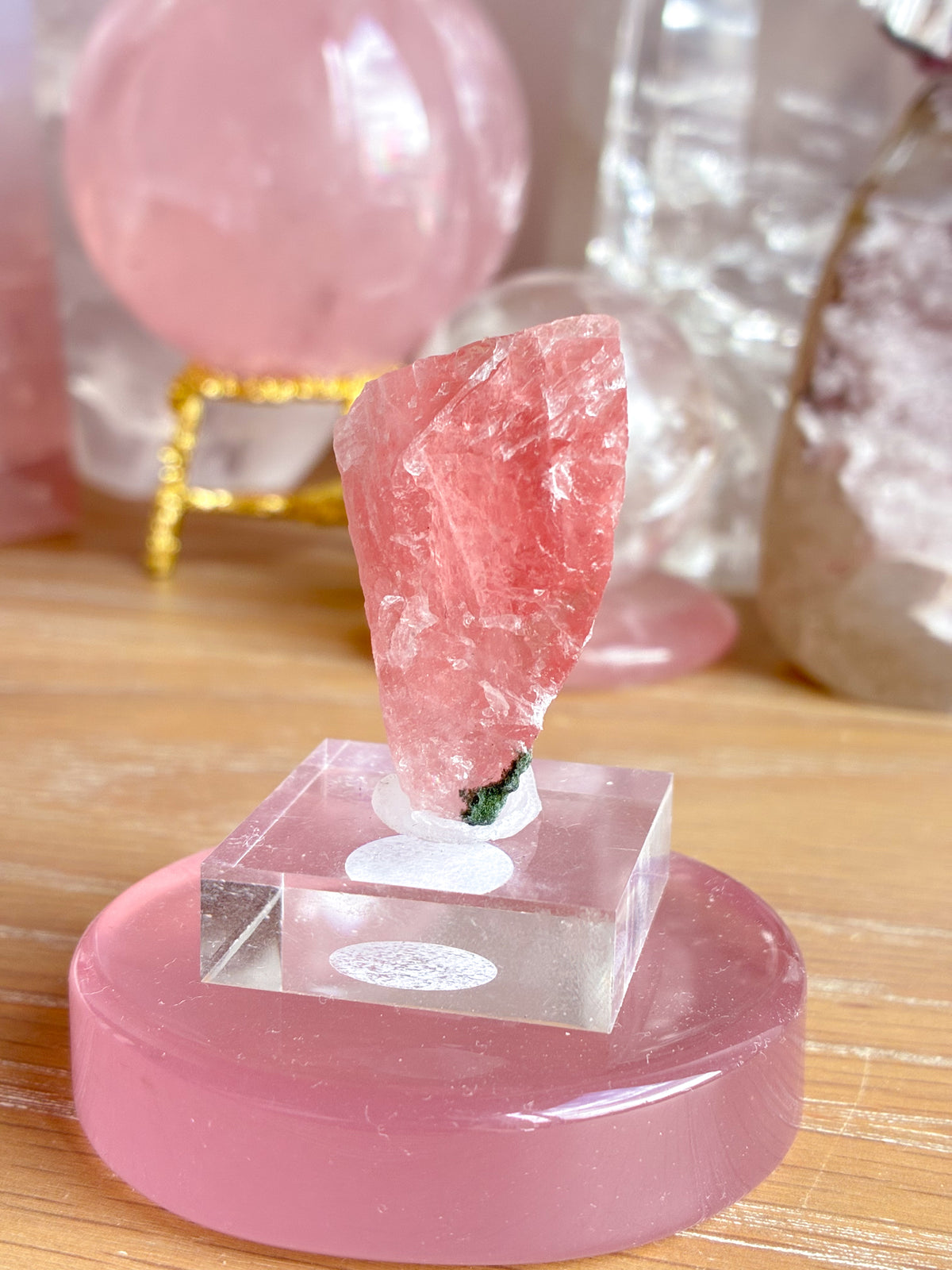 Swiss pink fluorite specimen