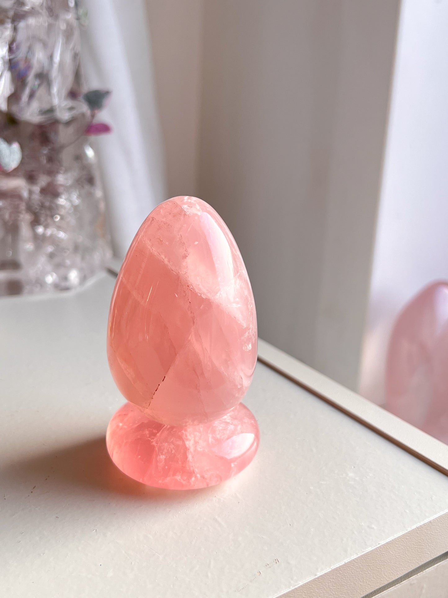 Star Rose Quartz egg