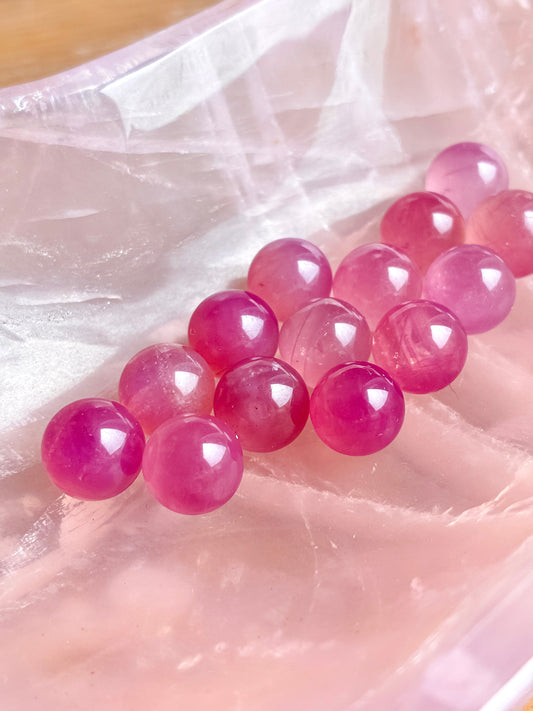 Madagascan Rose Quartz spheres