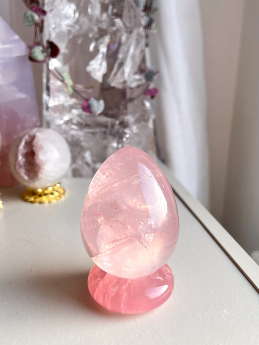 High Grade Star Rose Quartz egg