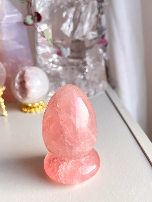 Star Rose Quartz egg