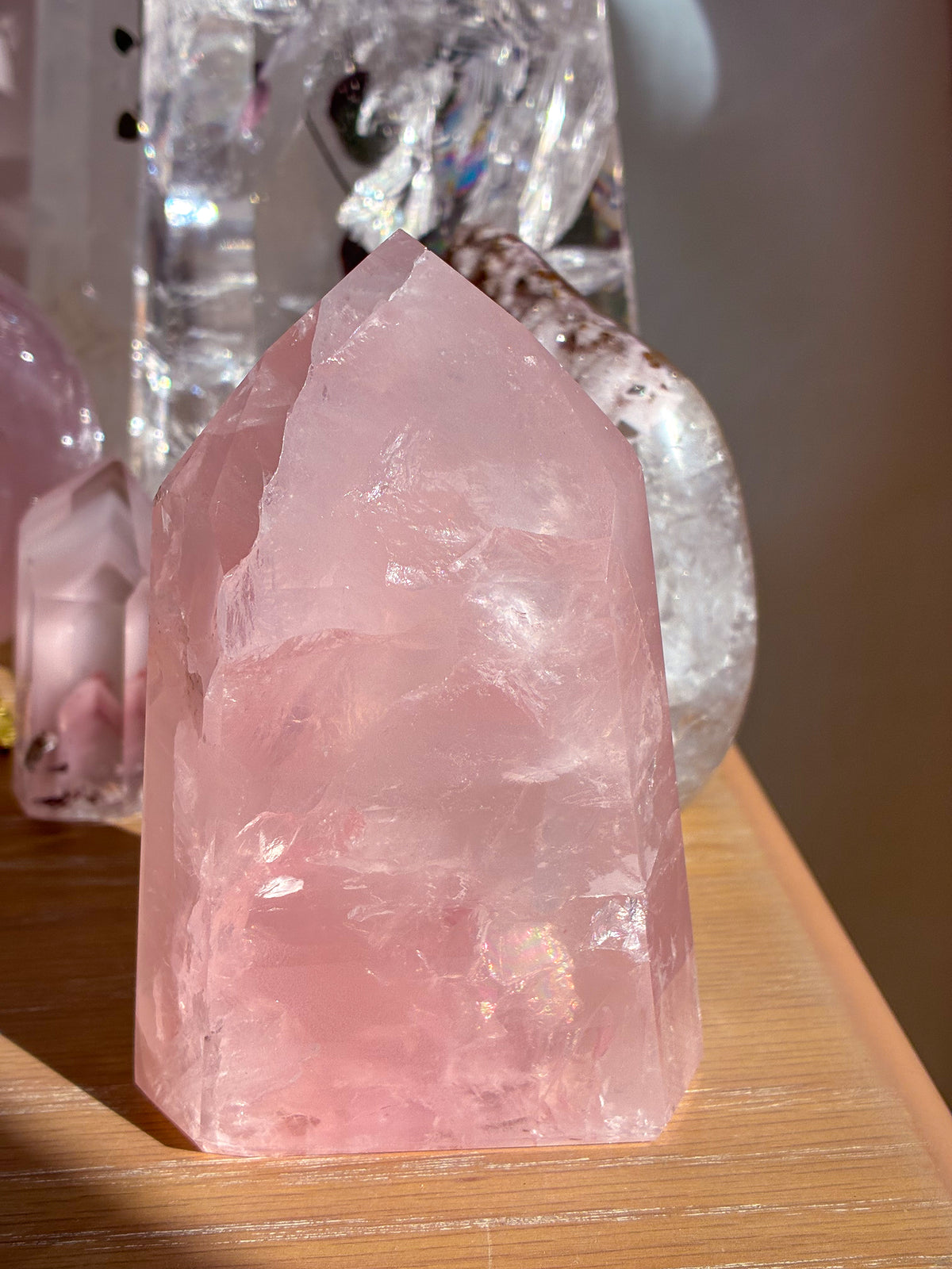 Brazlian Rose Quartz tower