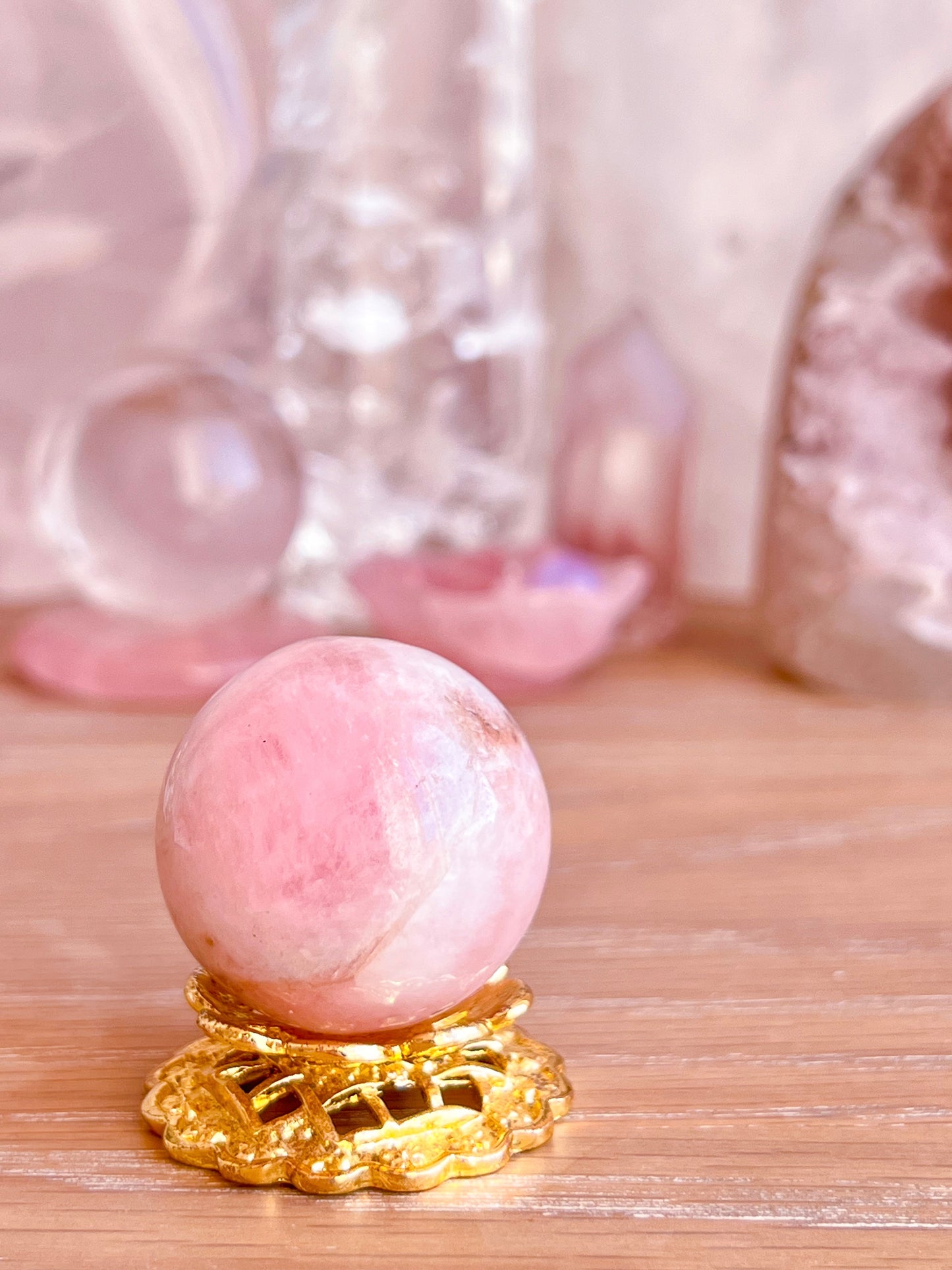 Morganite sphere