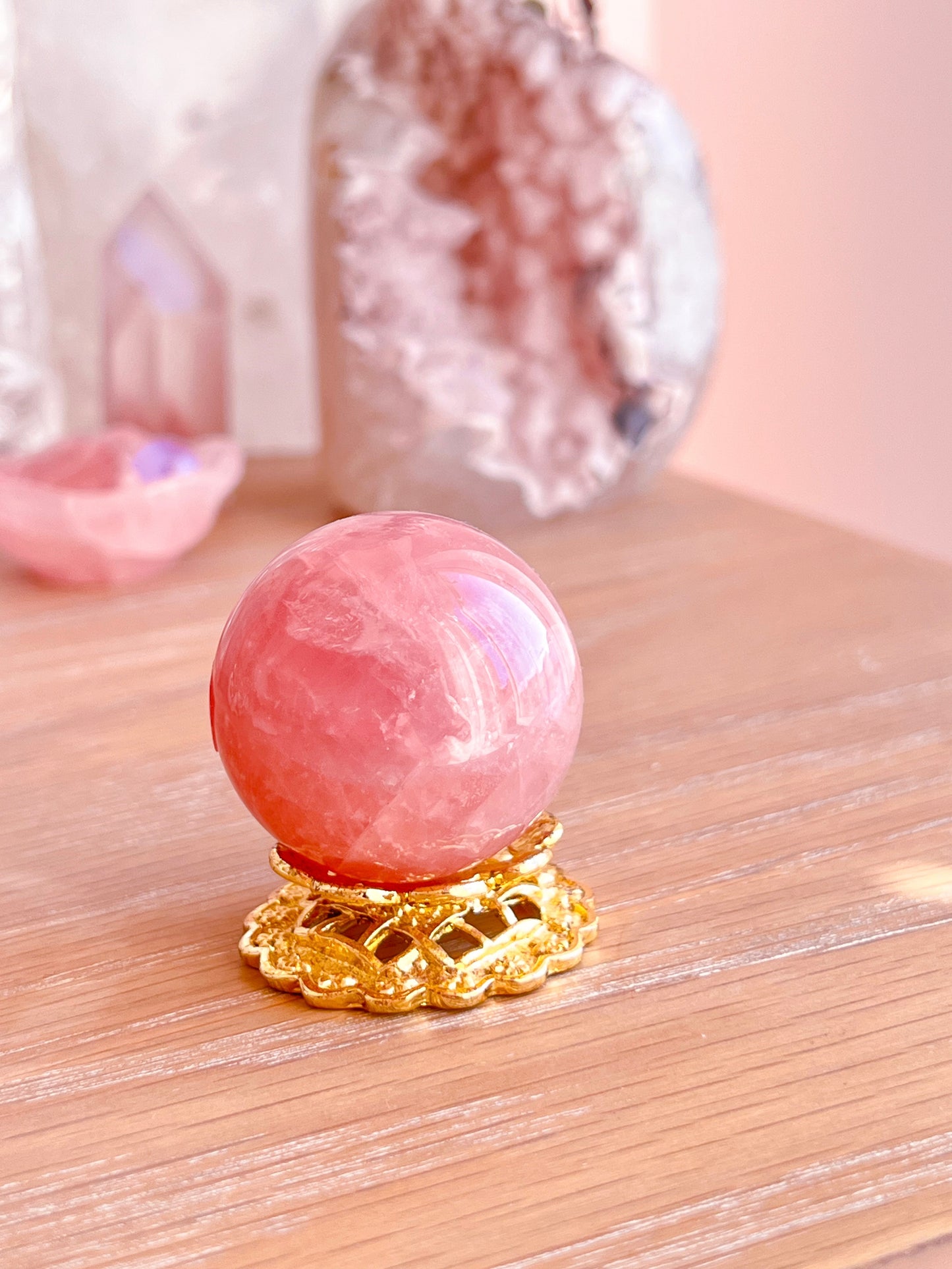 Lavender Rose Quartz sphere