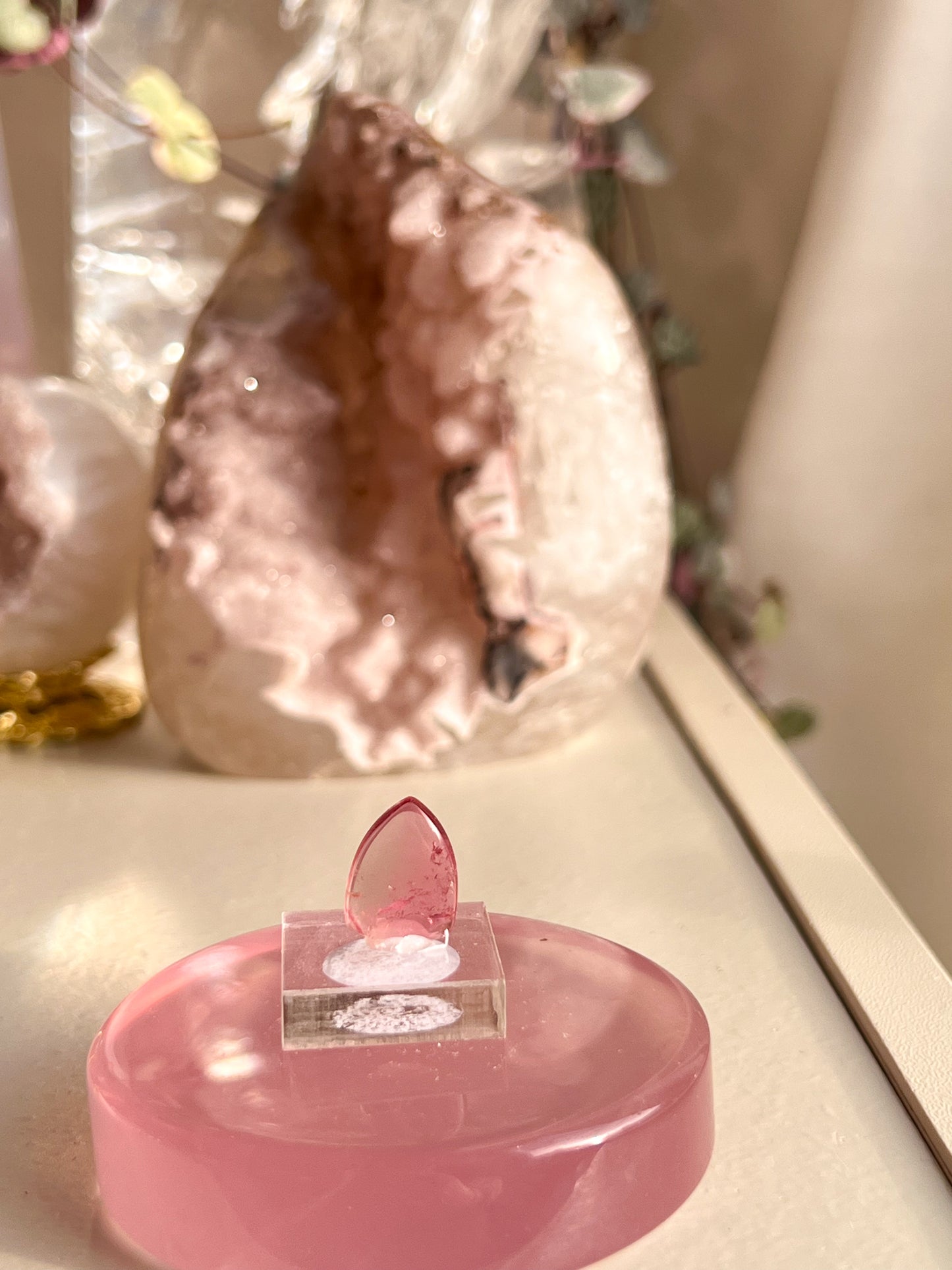 Pink tourmaline specimen