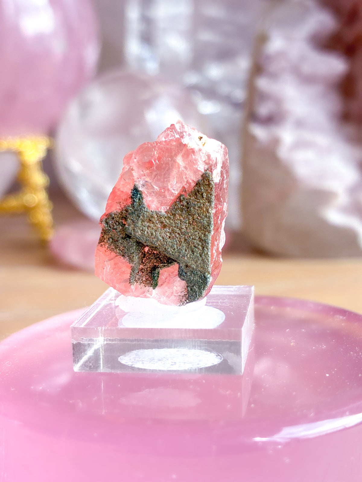 Swiss pink fluorite specimen