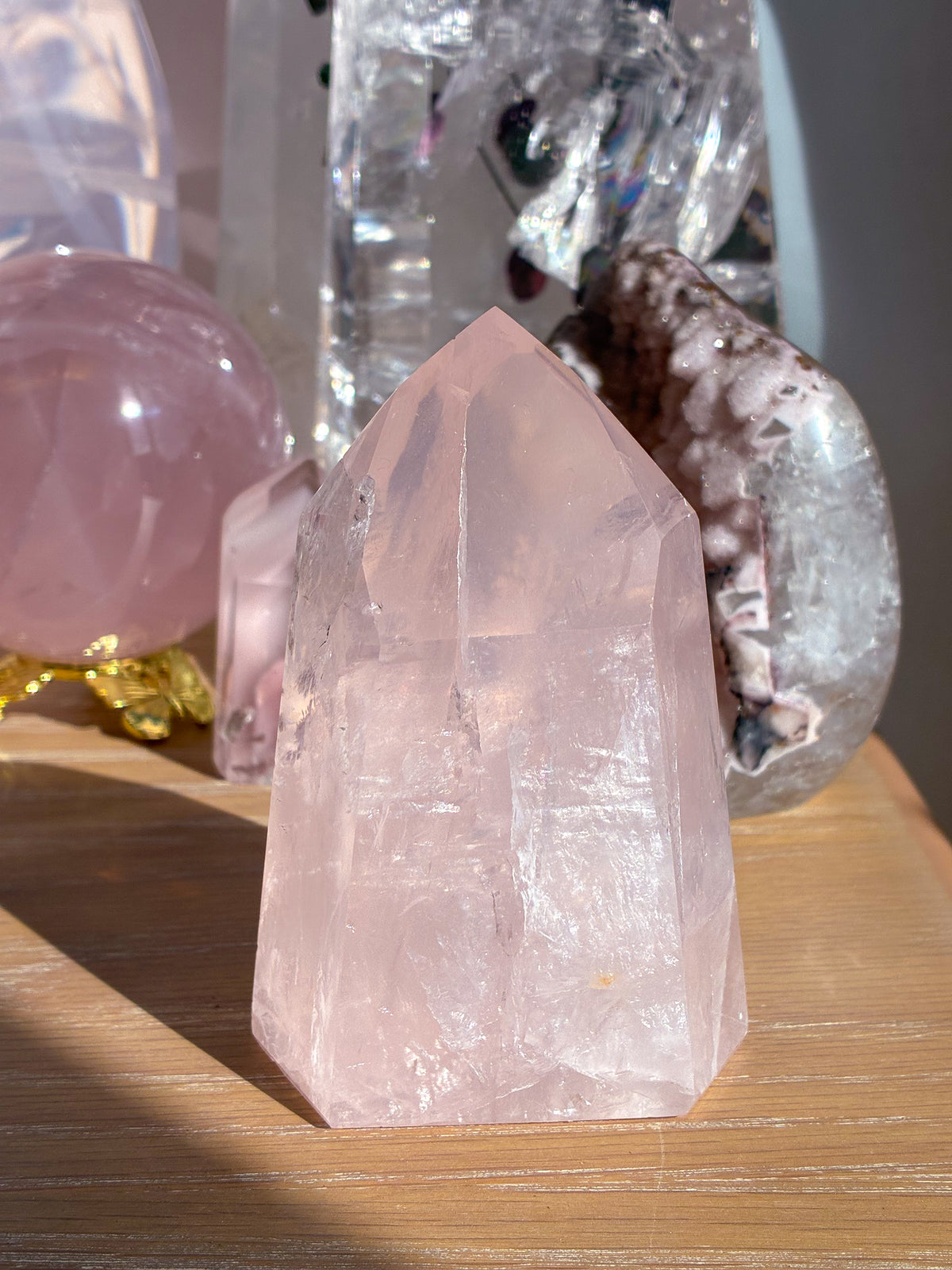 Brazlian Rose Quartz tower