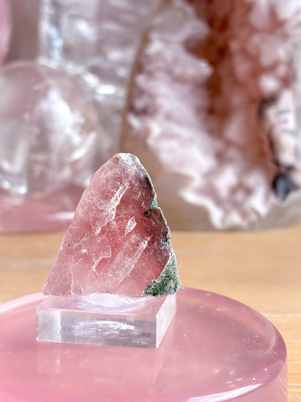 Swiss pink fluorite specimen