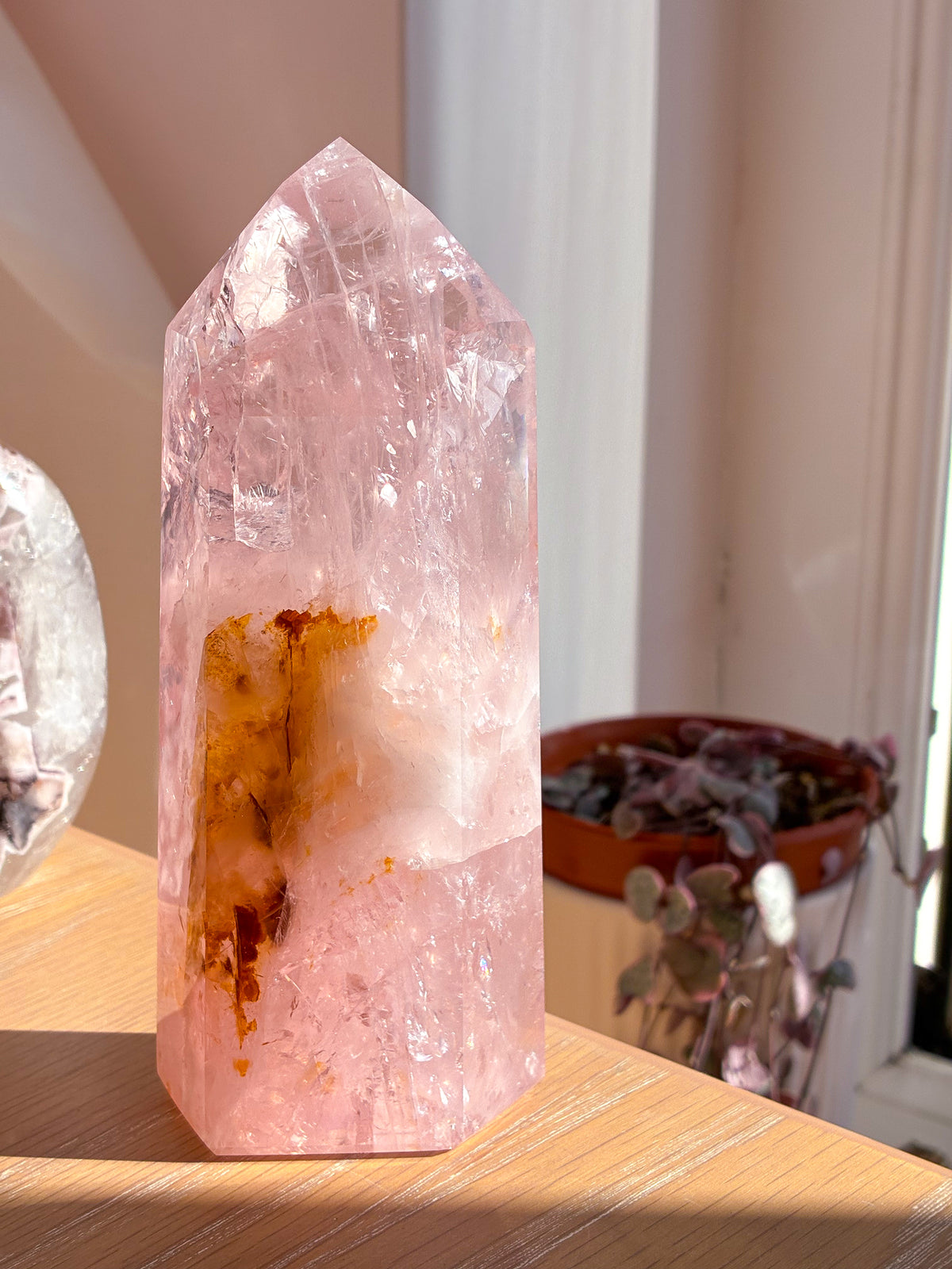 Brazlian Rose Quartz tower