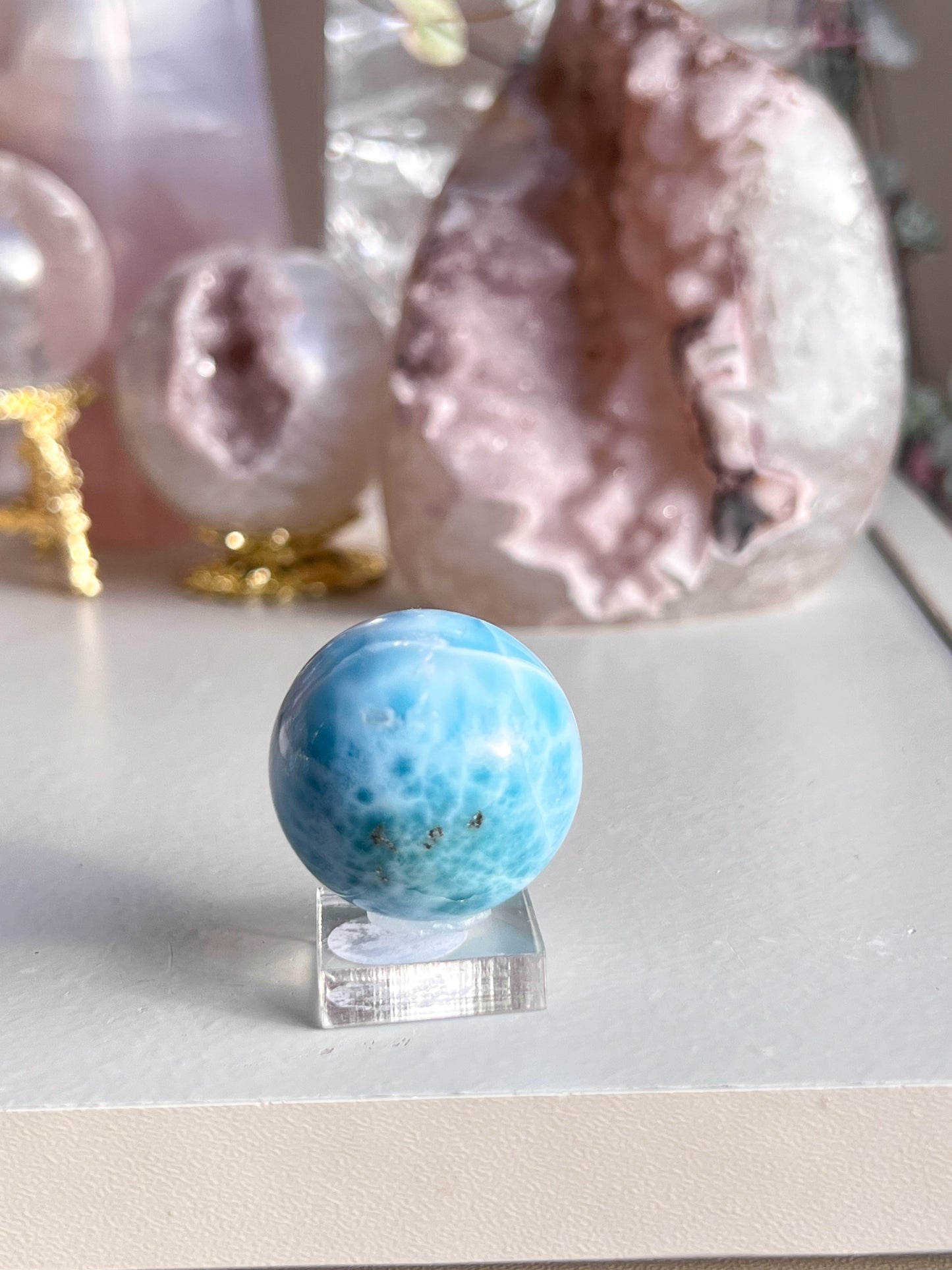Large Larimar sphere
