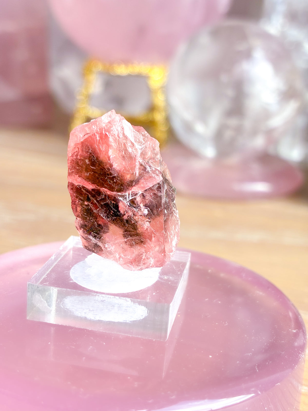 Swiss pink fluorite specimen