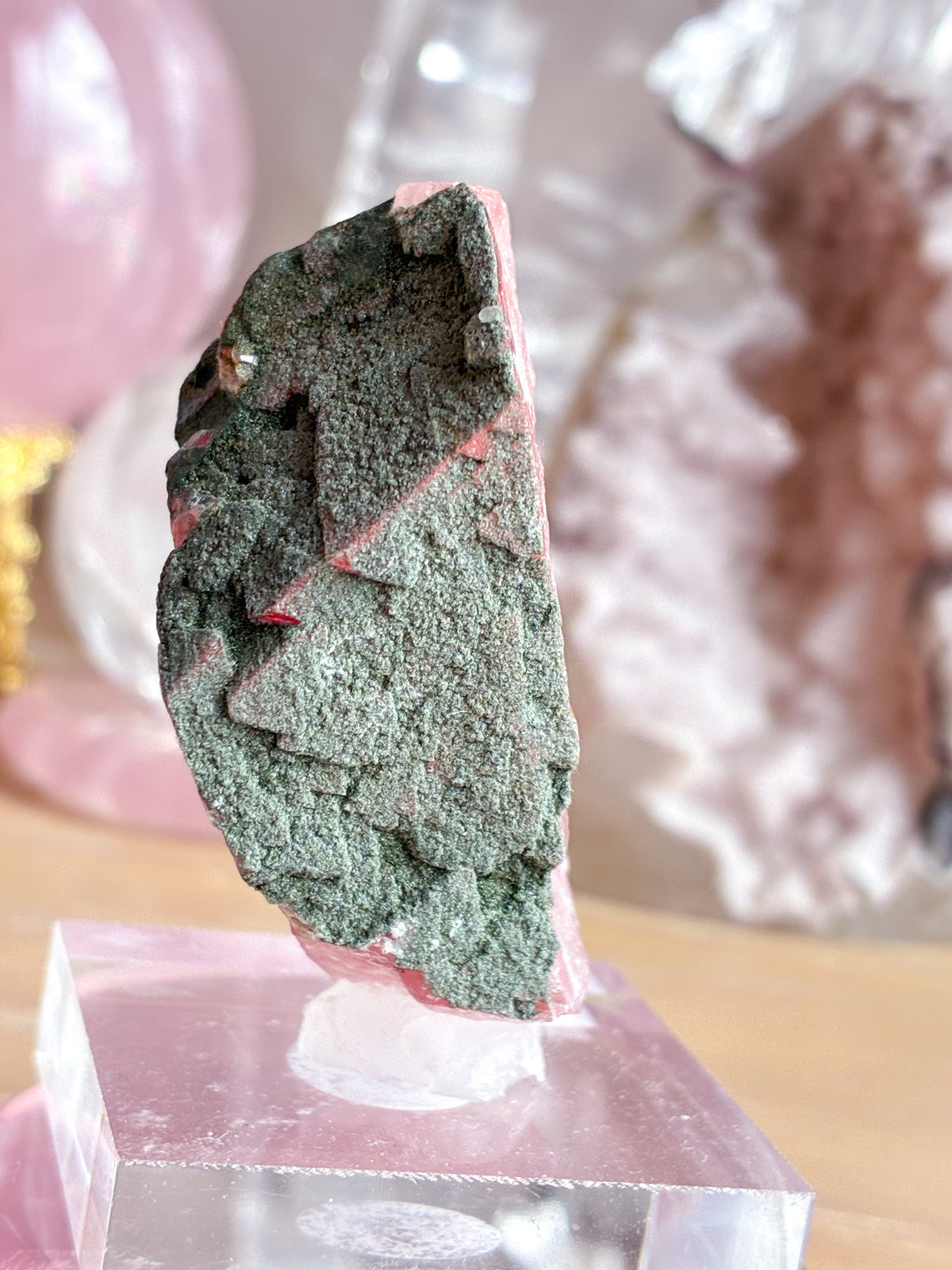 Swiss pink fluorite specimen