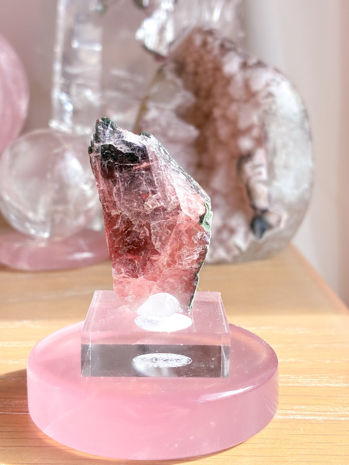 Swiss pink fluorite specimen