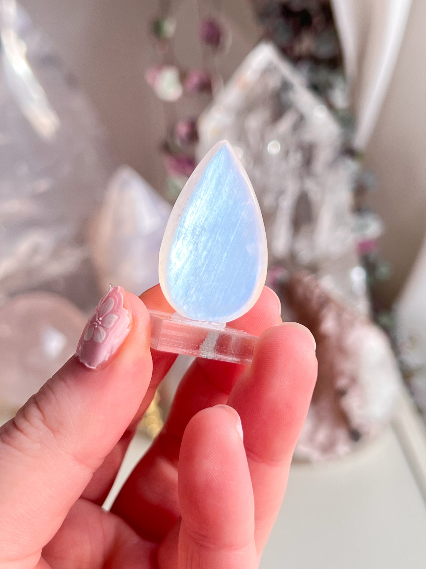 Gem grade moonstone teardrop