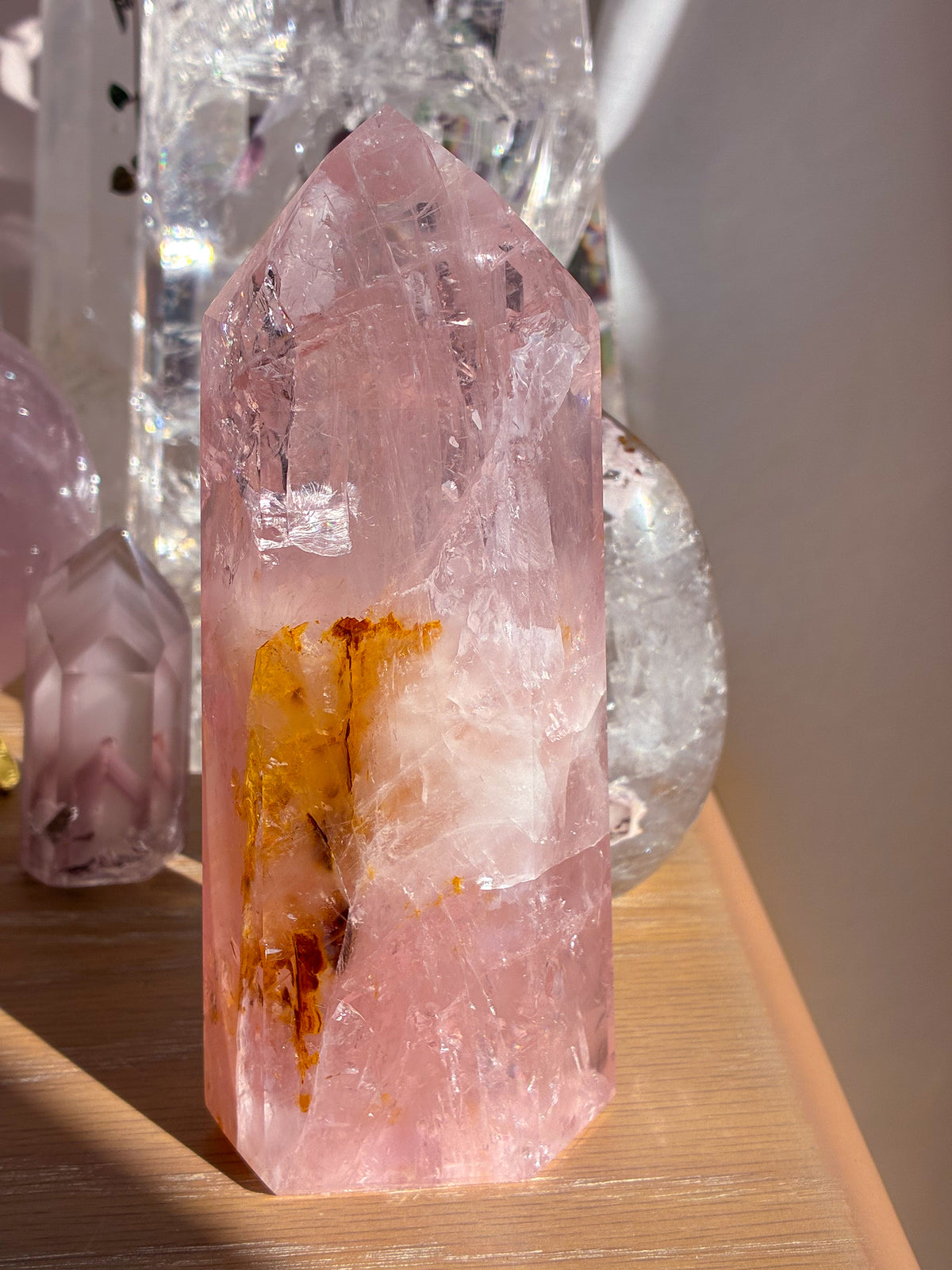 Brazlian Rose Quartz tower