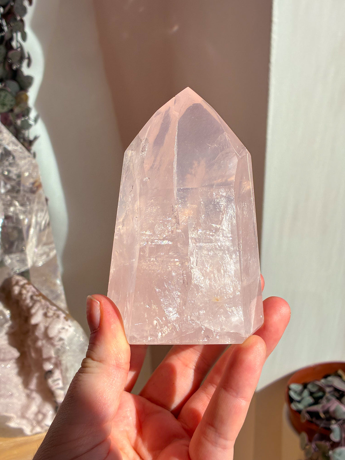 Brazlian Rose Quartz tower