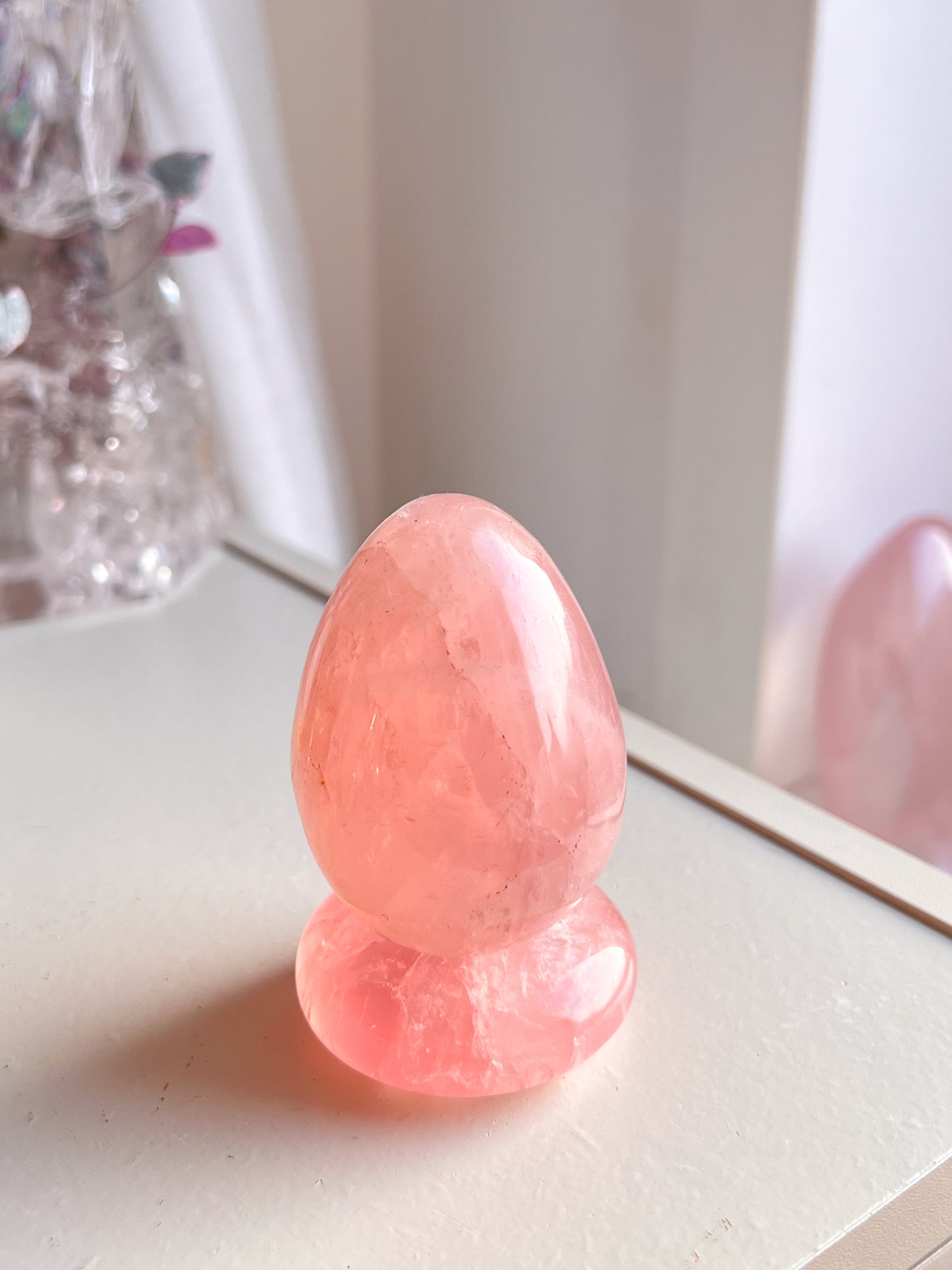 Star Rose Quartz egg