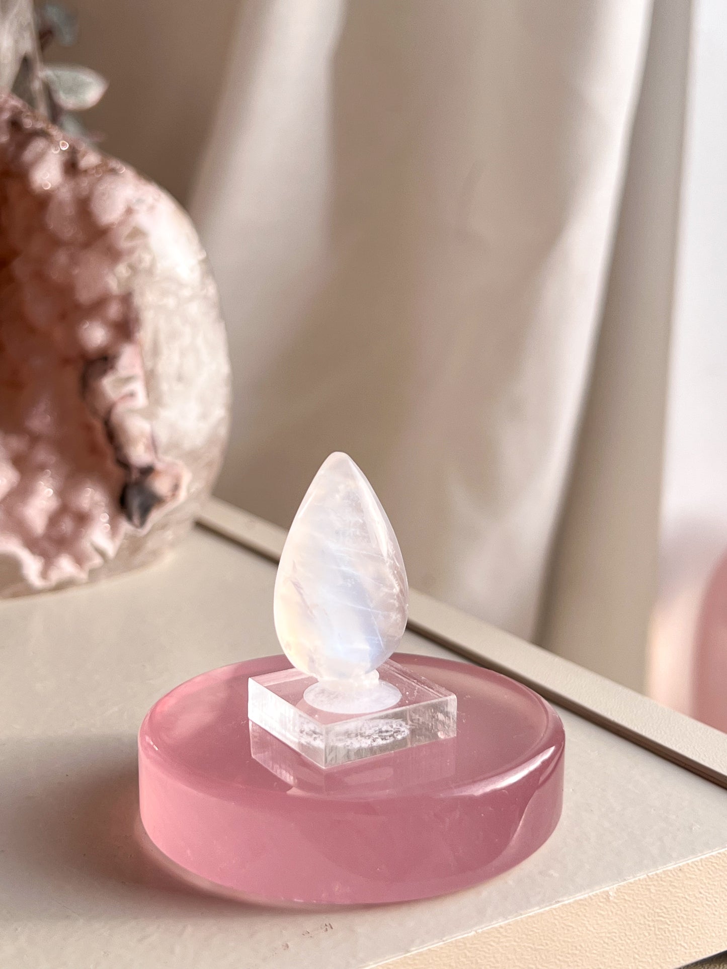 Gem grade moonstone teardrop