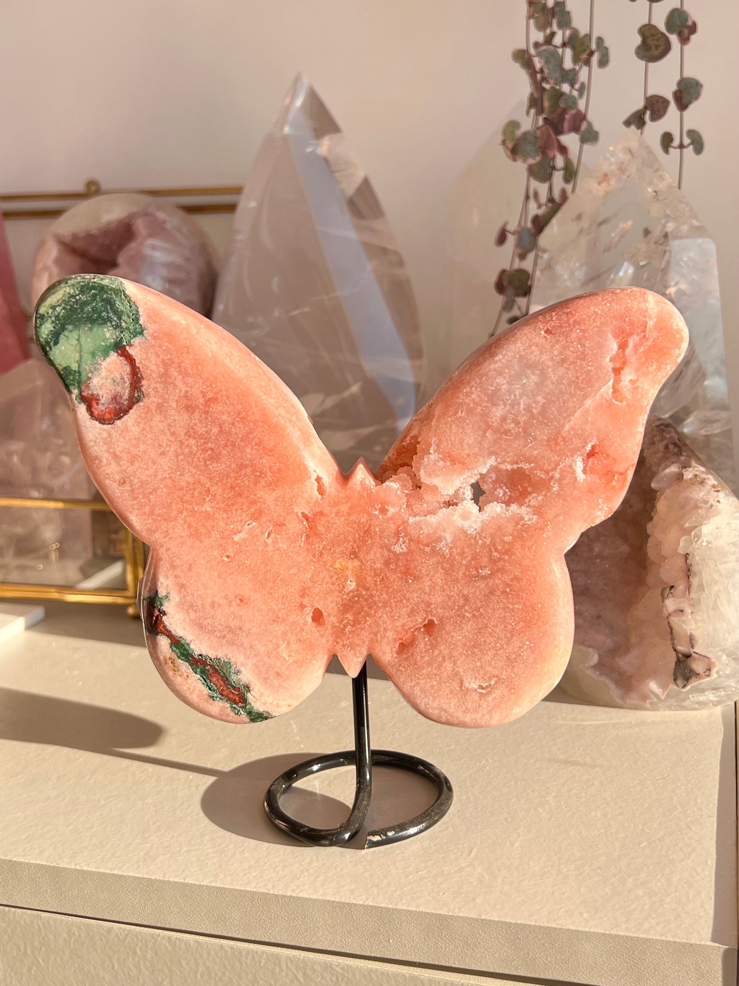 Pink amethyst butterfly