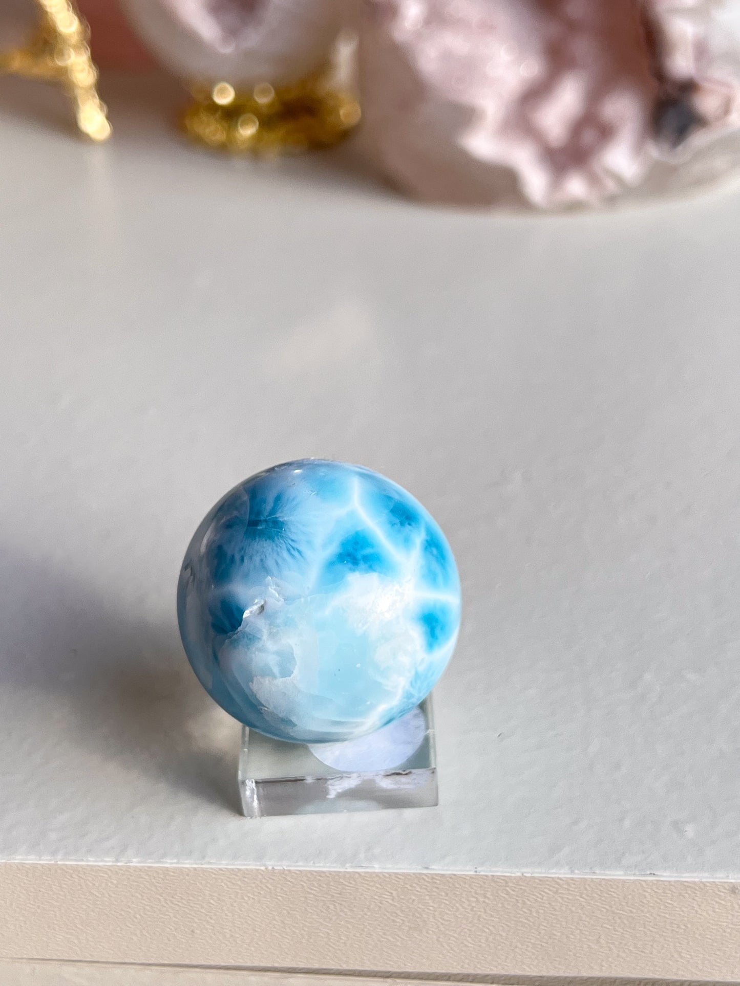 Large Larimar sphere