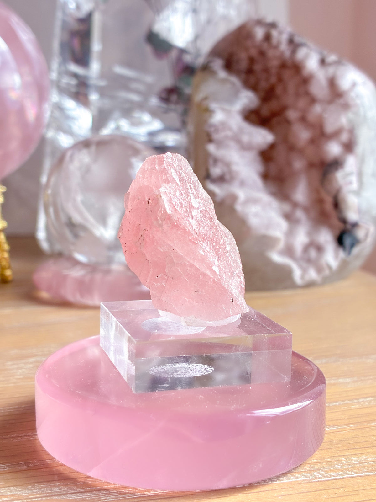 Swiss pink fluorite specimen