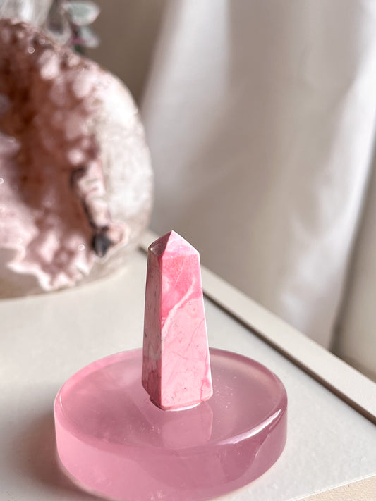 Pink Rhodonite mini tower