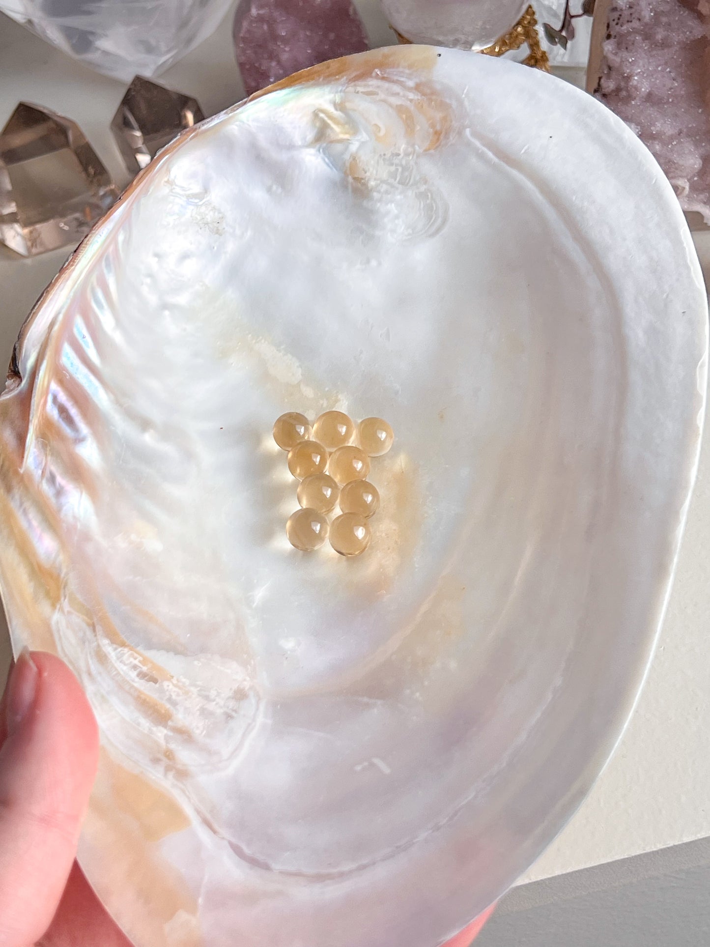 Mini citrine spheres