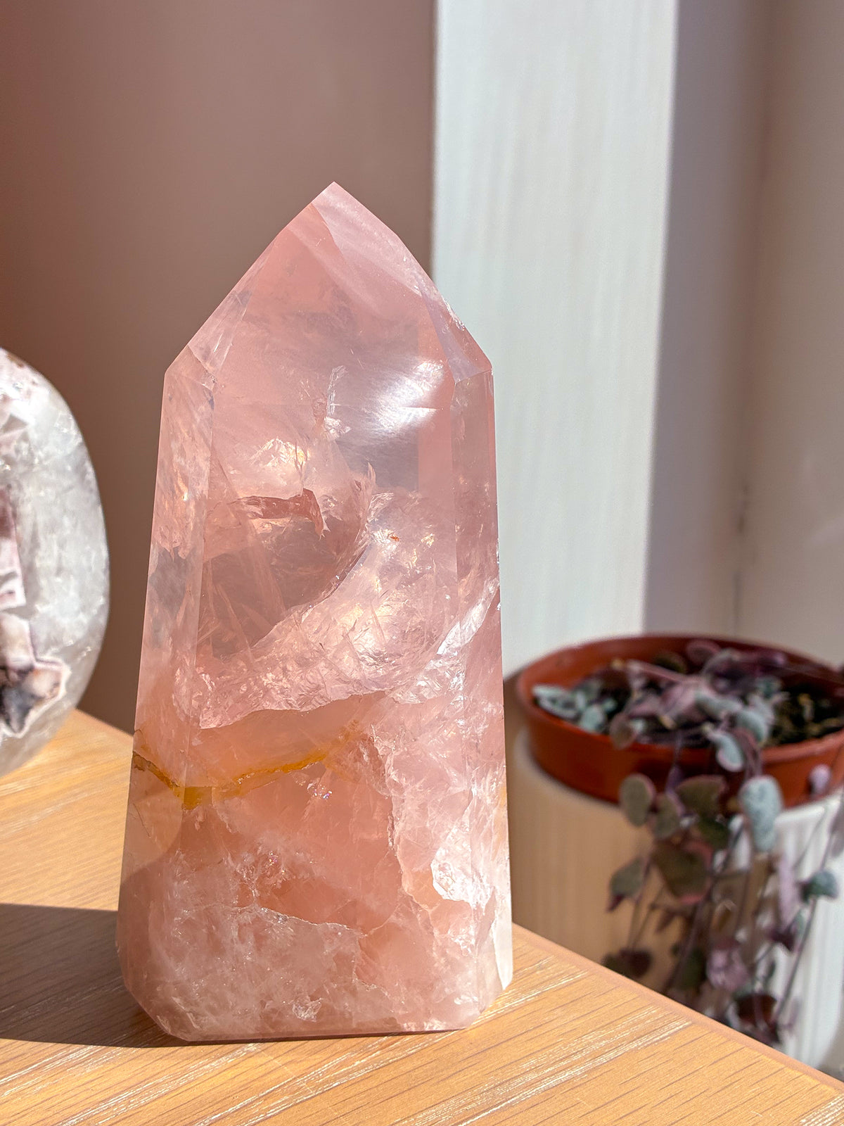 Brazlian Rose Quartz tower
