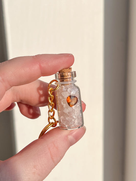 Blissful On the go Key Ring - Madeira Citrine