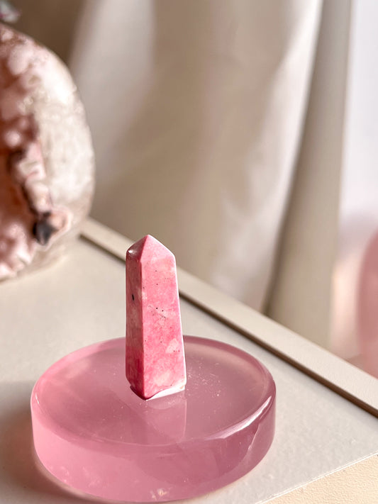 Pink Rhodonite mini tower