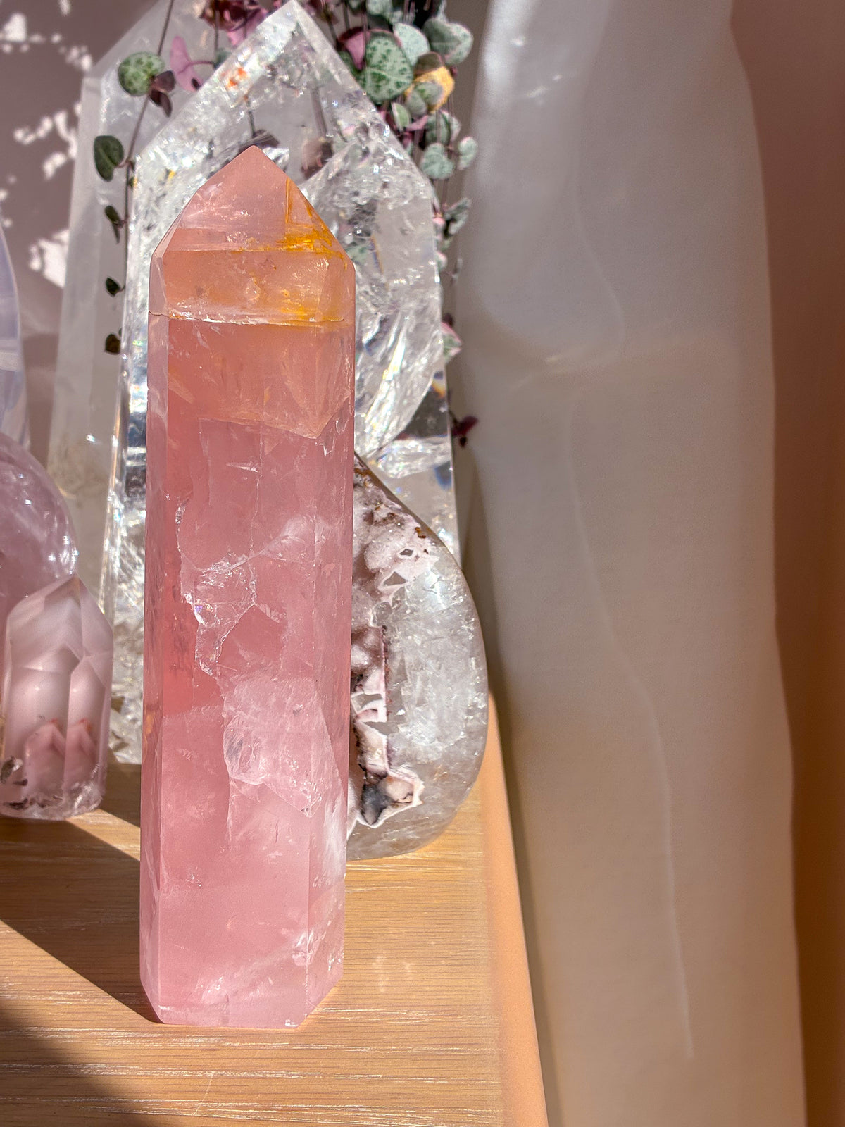 Brazlian Rose Quartz tower