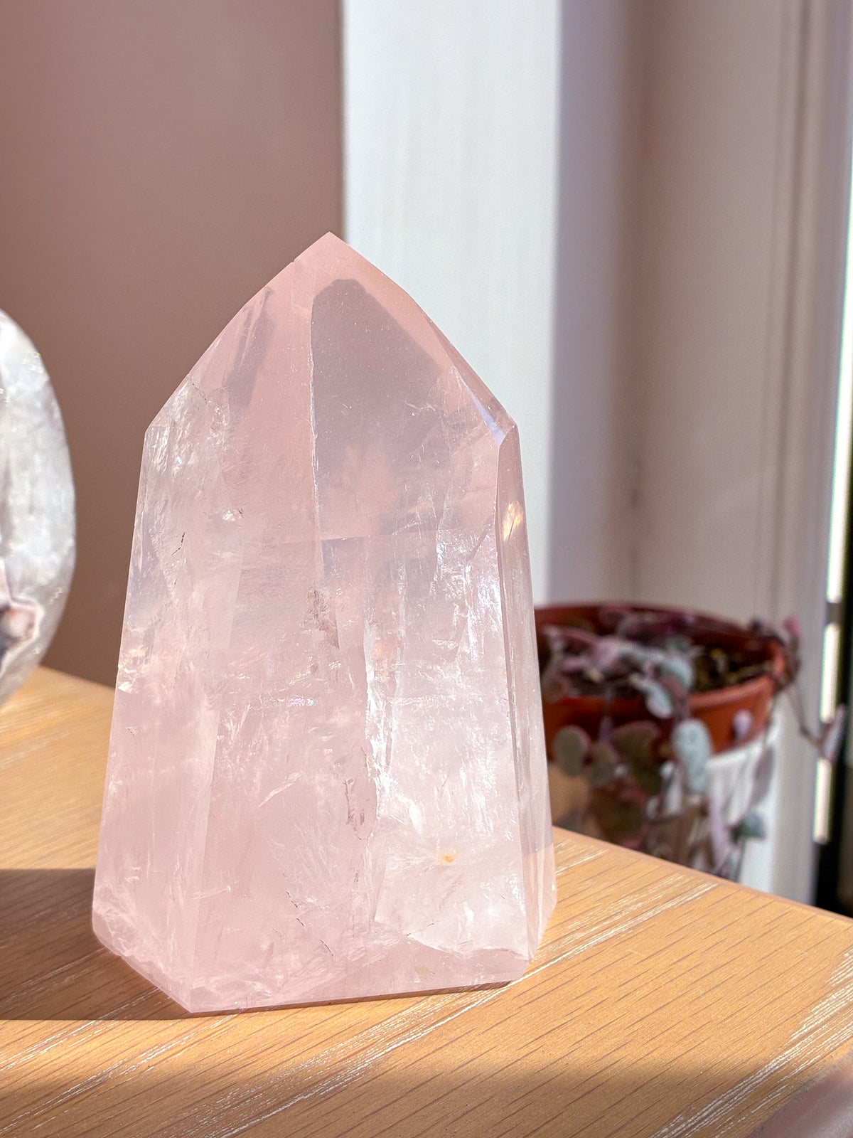 Brazlian Rose Quartz tower
