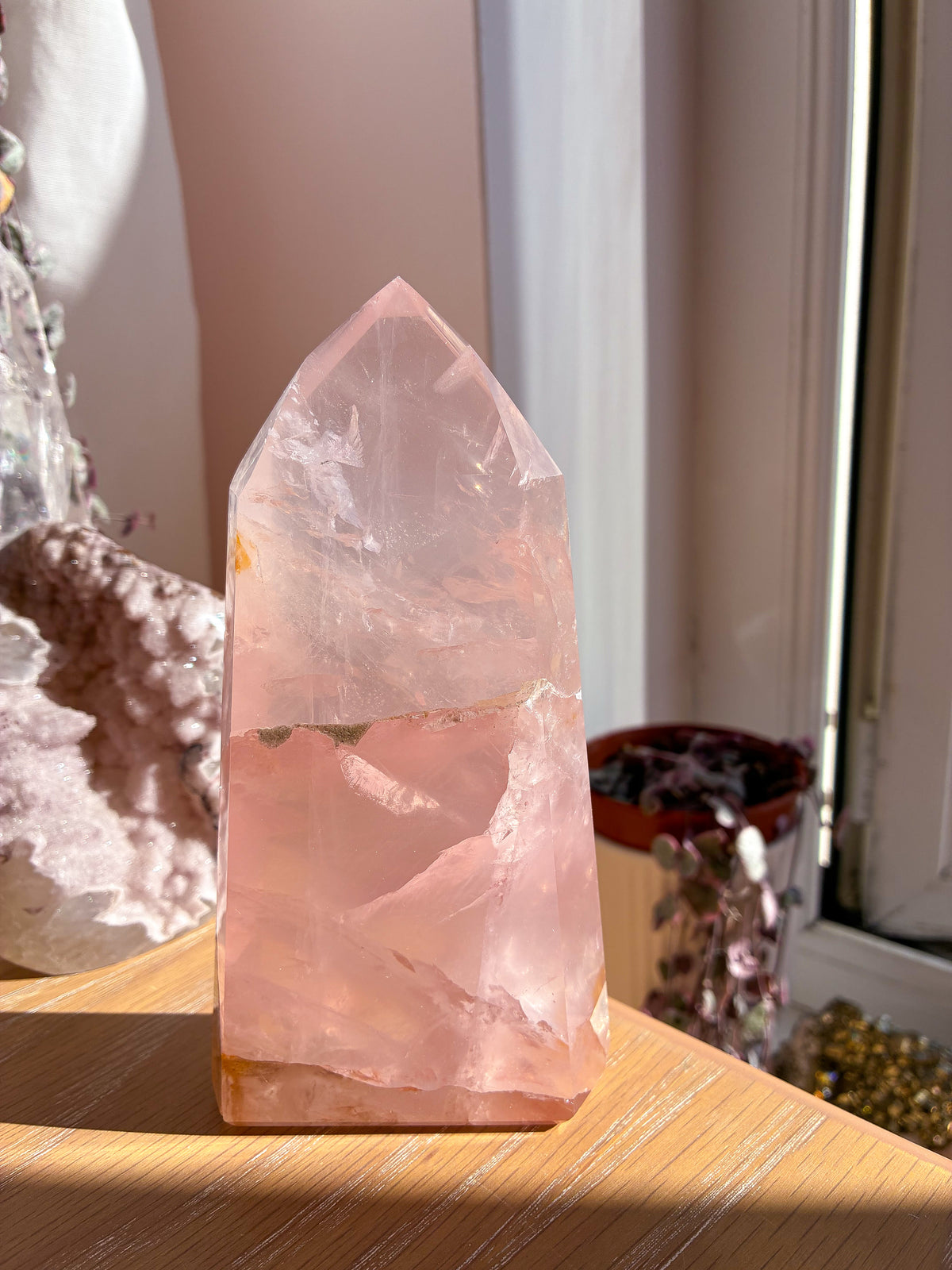Brazlian Rose Quartz tower