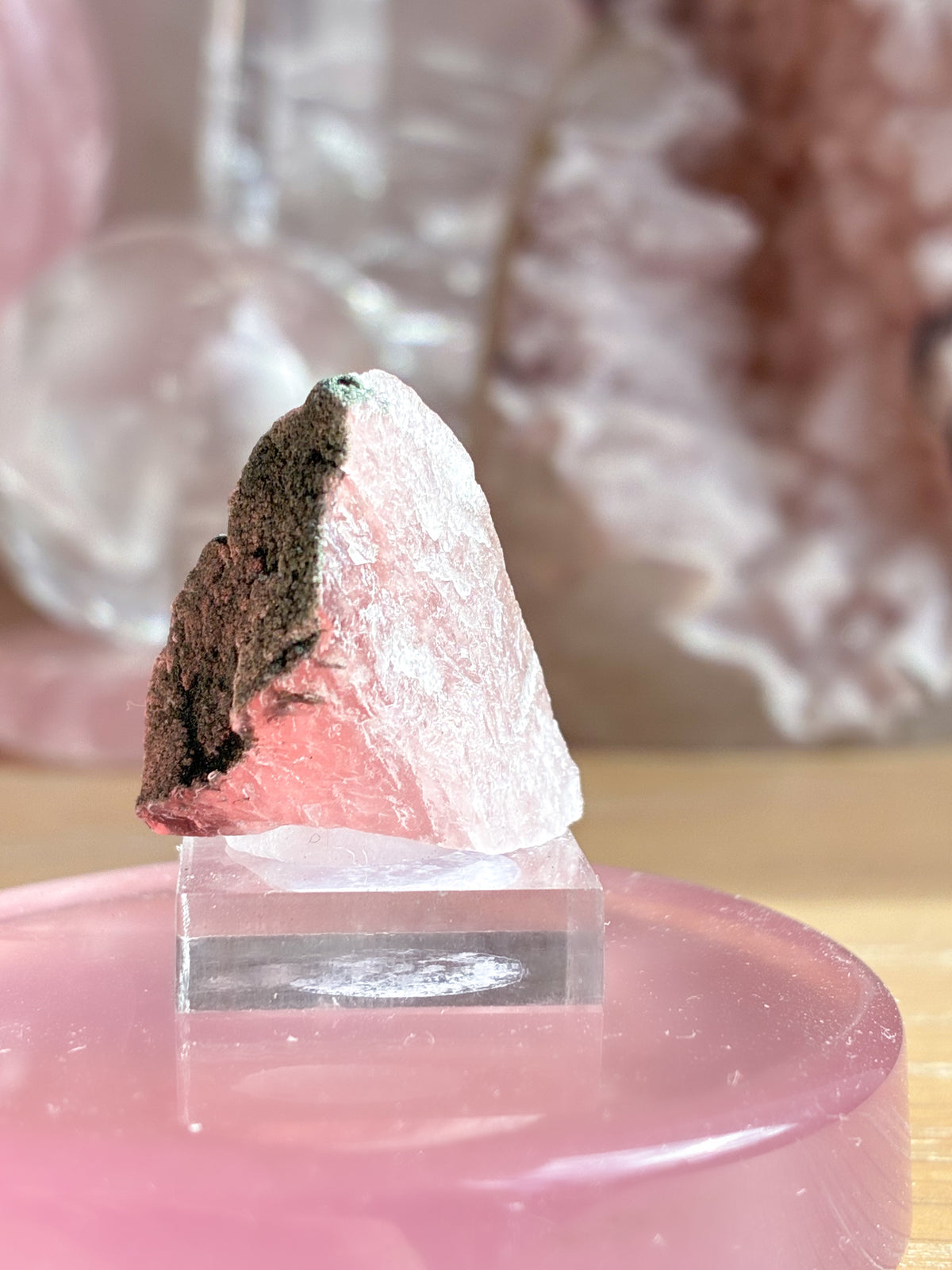 Swiss pink fluorite specimen