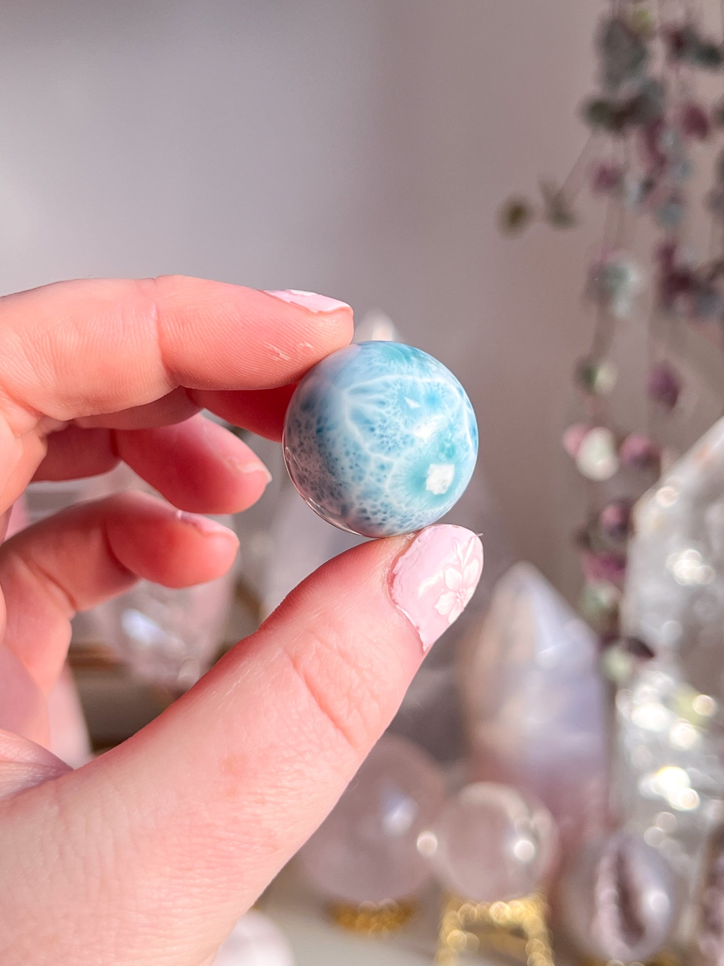 Large Larimar sphere